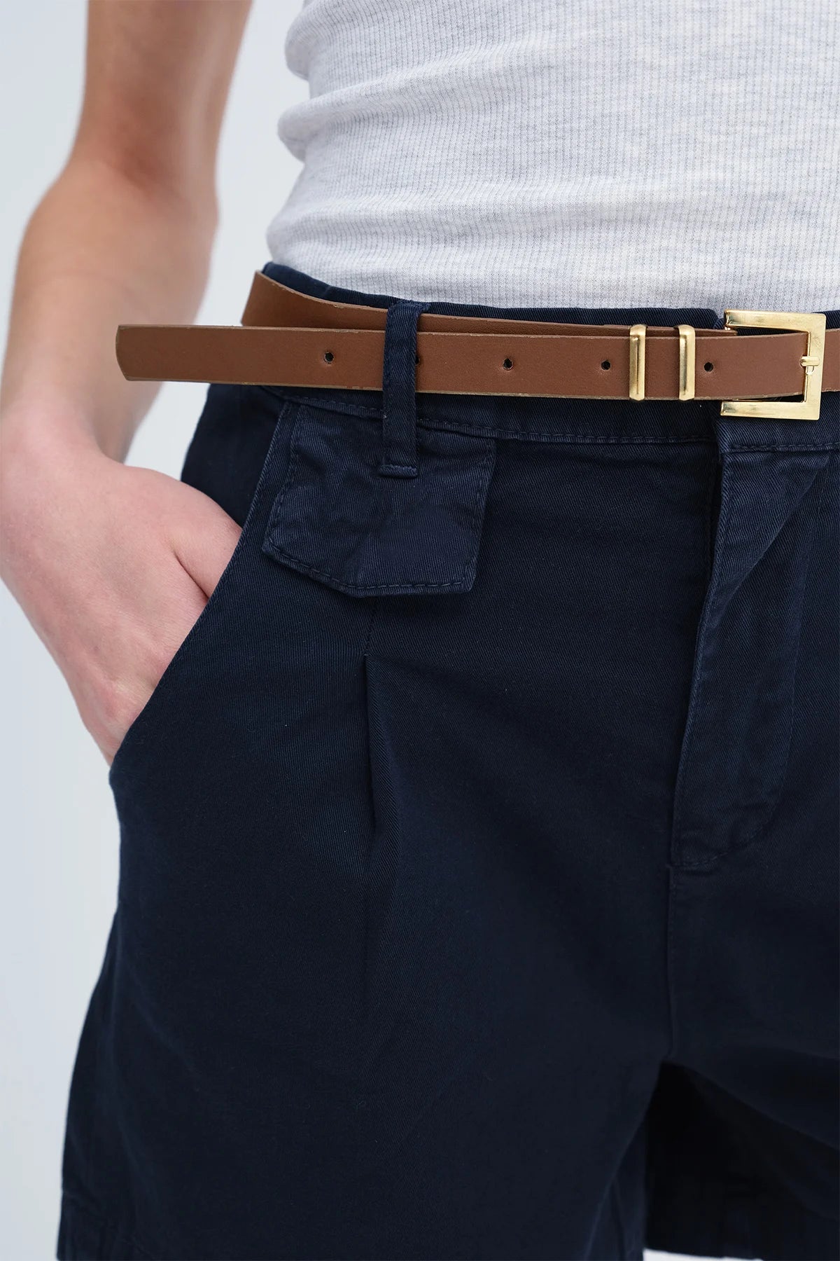 Night-Blue_Pocket-Belted-Shorts-addax