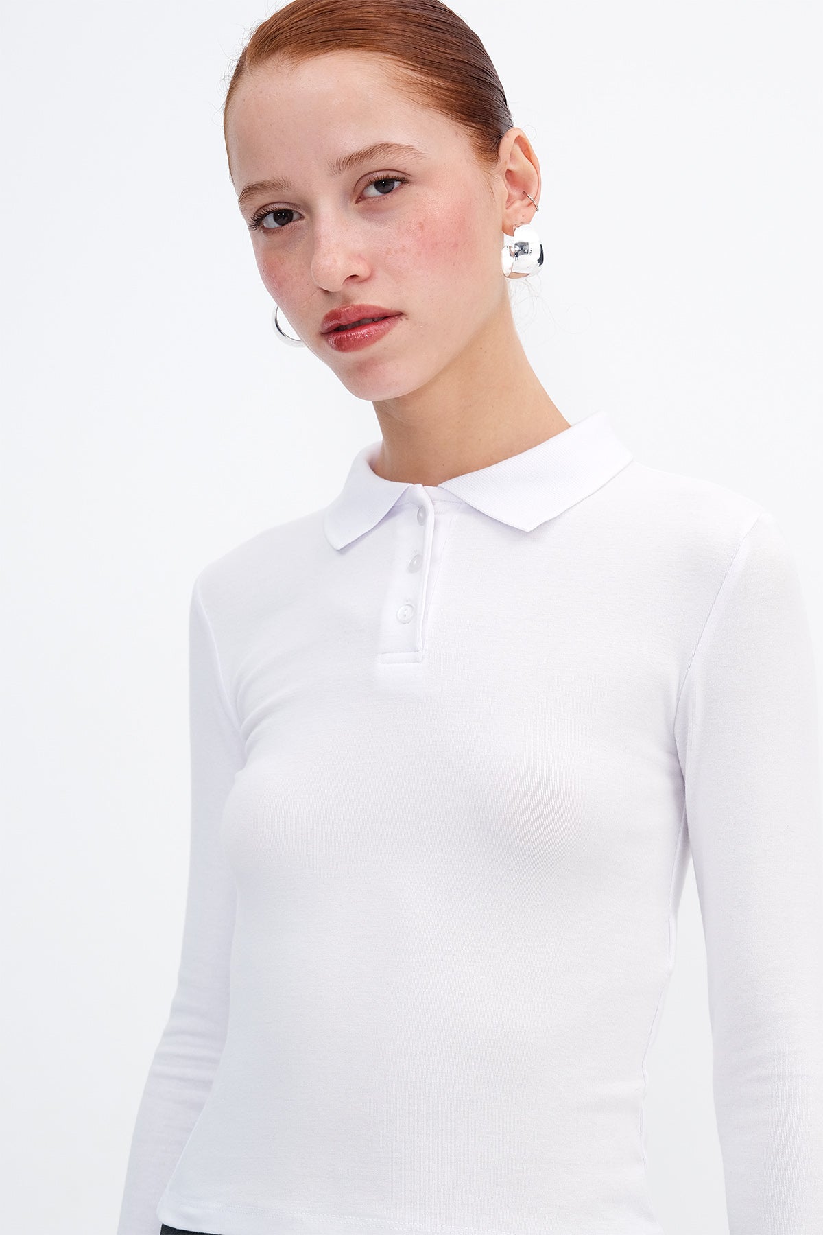 White_Polo-Neck-Long-Sleeve-Modal-T-shirt-addax