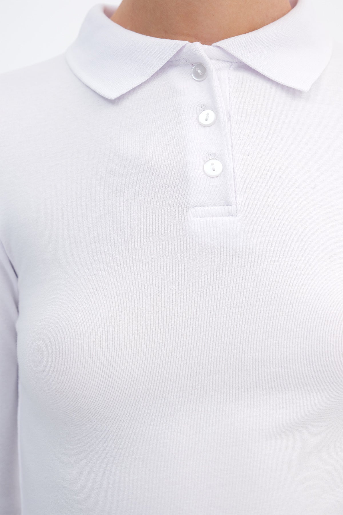 White_Polo-Neck-Long-Sleeve-Modal-T-shirt-addax