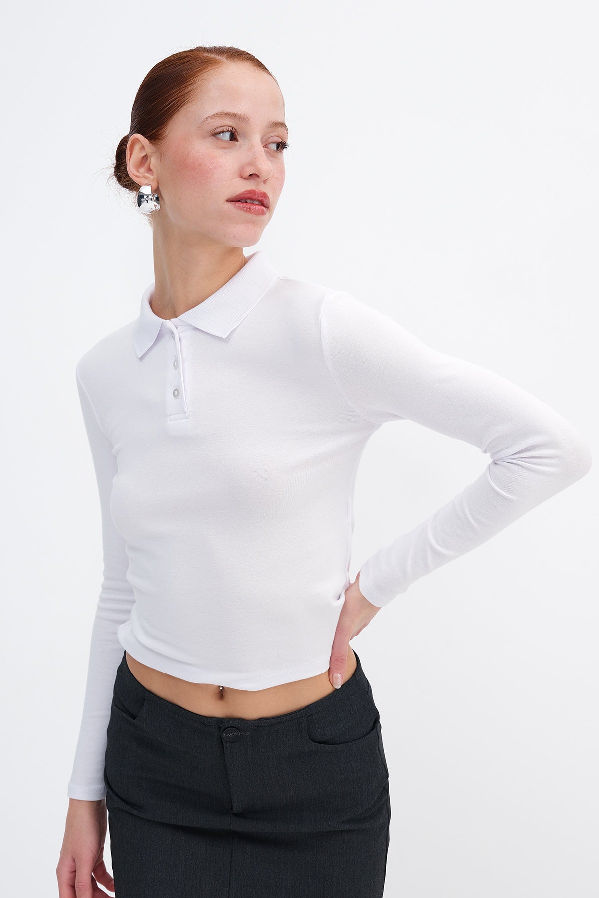 White_Polo-Neck-Long-Sleeve-Modal-T-shirt-addax