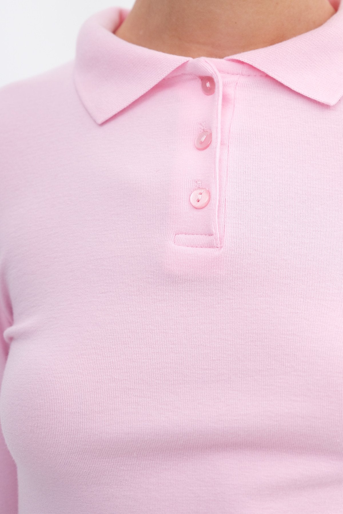 Pink_Polo-Neck-Long-Sleeve-Modal-T-shirt-addax