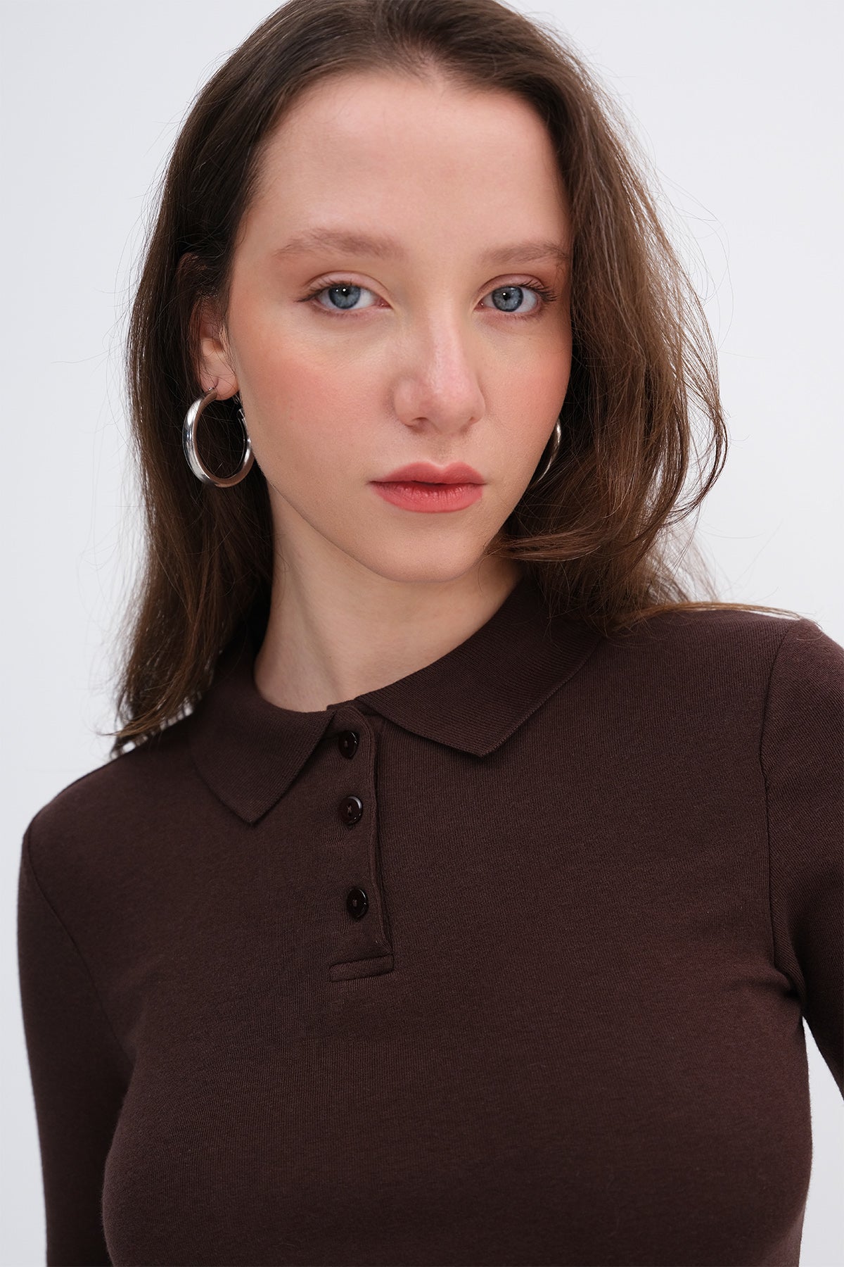 Brown_Polo-Neck-Long-Sleeve-Modal-T-shirt-addax