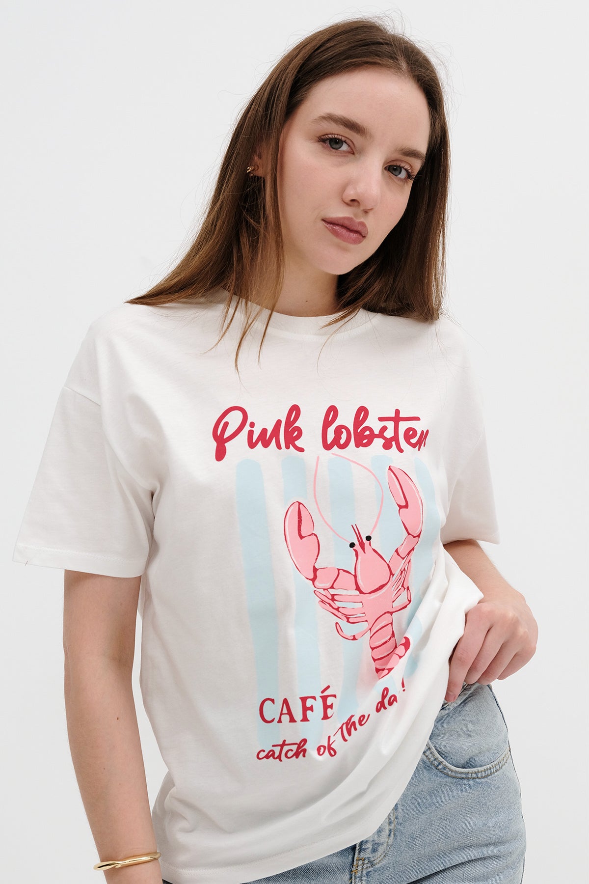 Ecru_Round-Neck-Printed-T-Shirt-addax