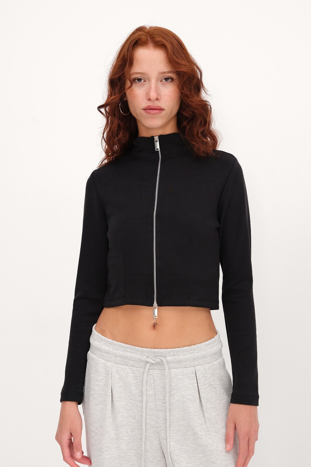 Double-Zip Modal Cardigan