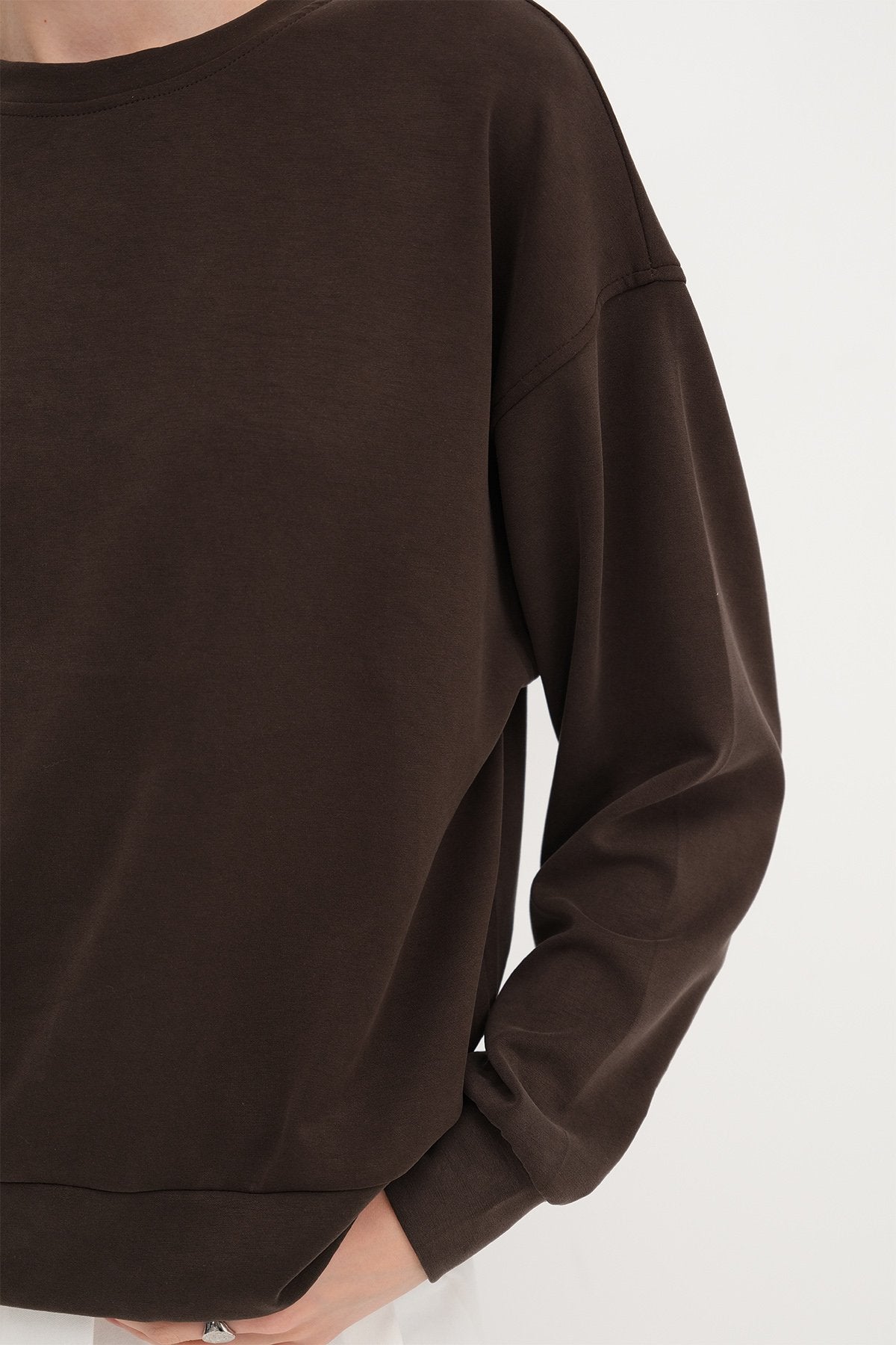 Brown_Crew-Neck-Modal-Sweatshirt-addax