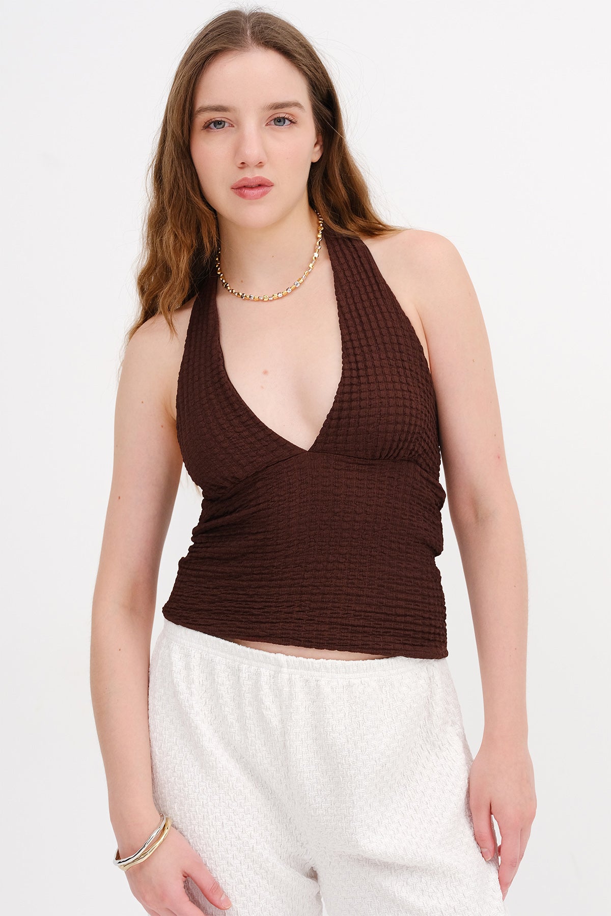 Bitter-Coffee_Textured-Backless-Blouse-addax