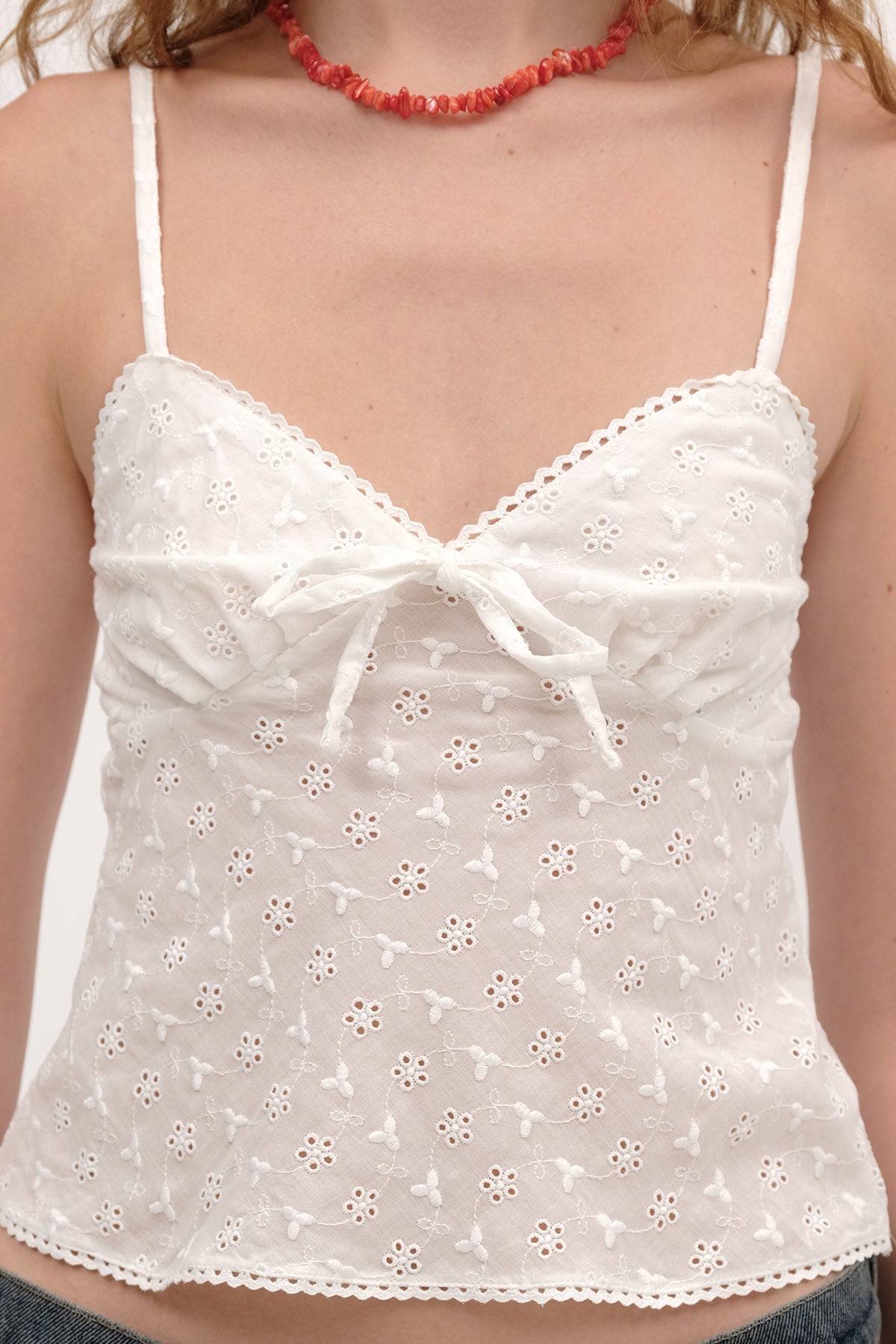 Ecru_Spaghetti-Strap-Eyelet-Blouse-addax