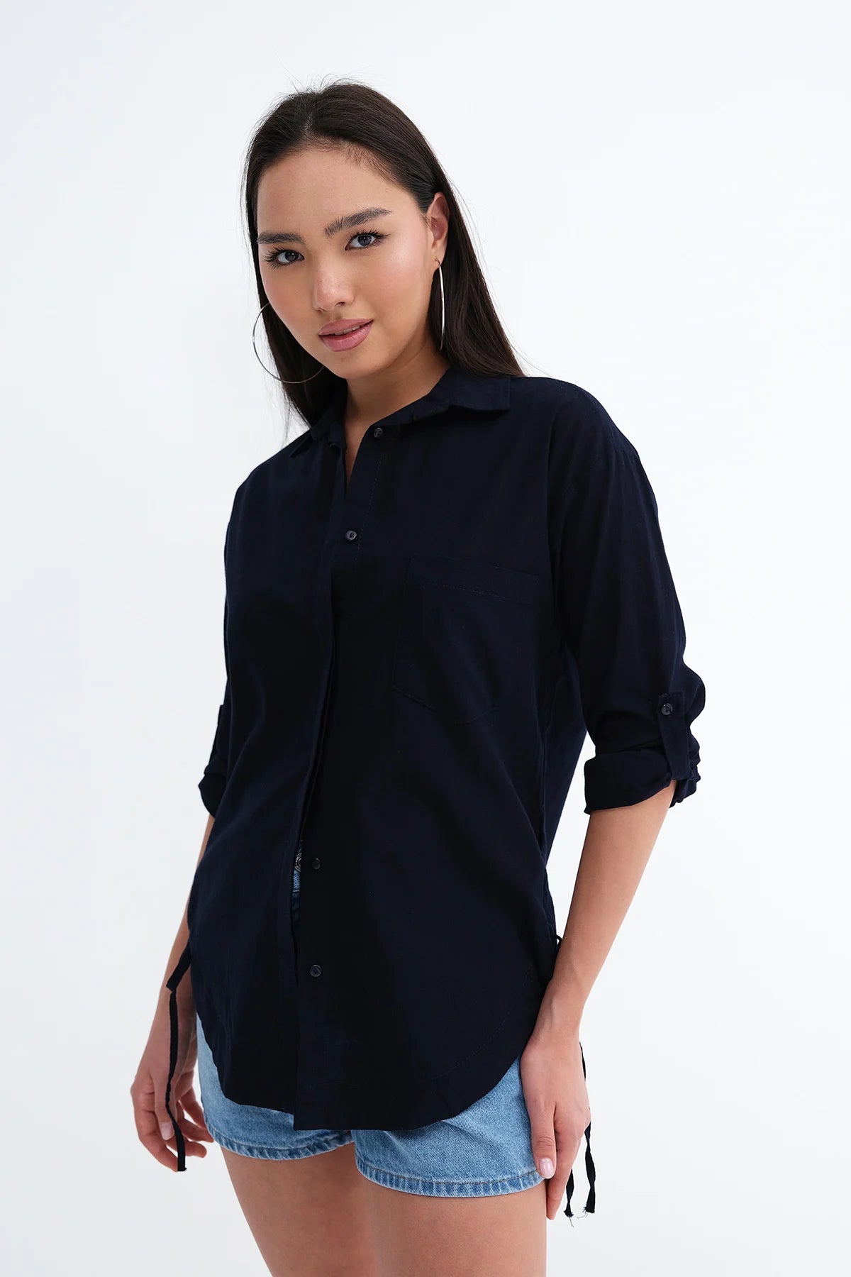 Night-Blue_Tie-Detail-Shirt-addax