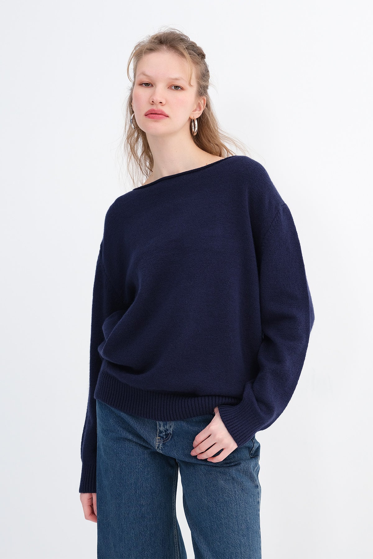 Night-Blue_Boat-Neck-Knit-Sweater-addax