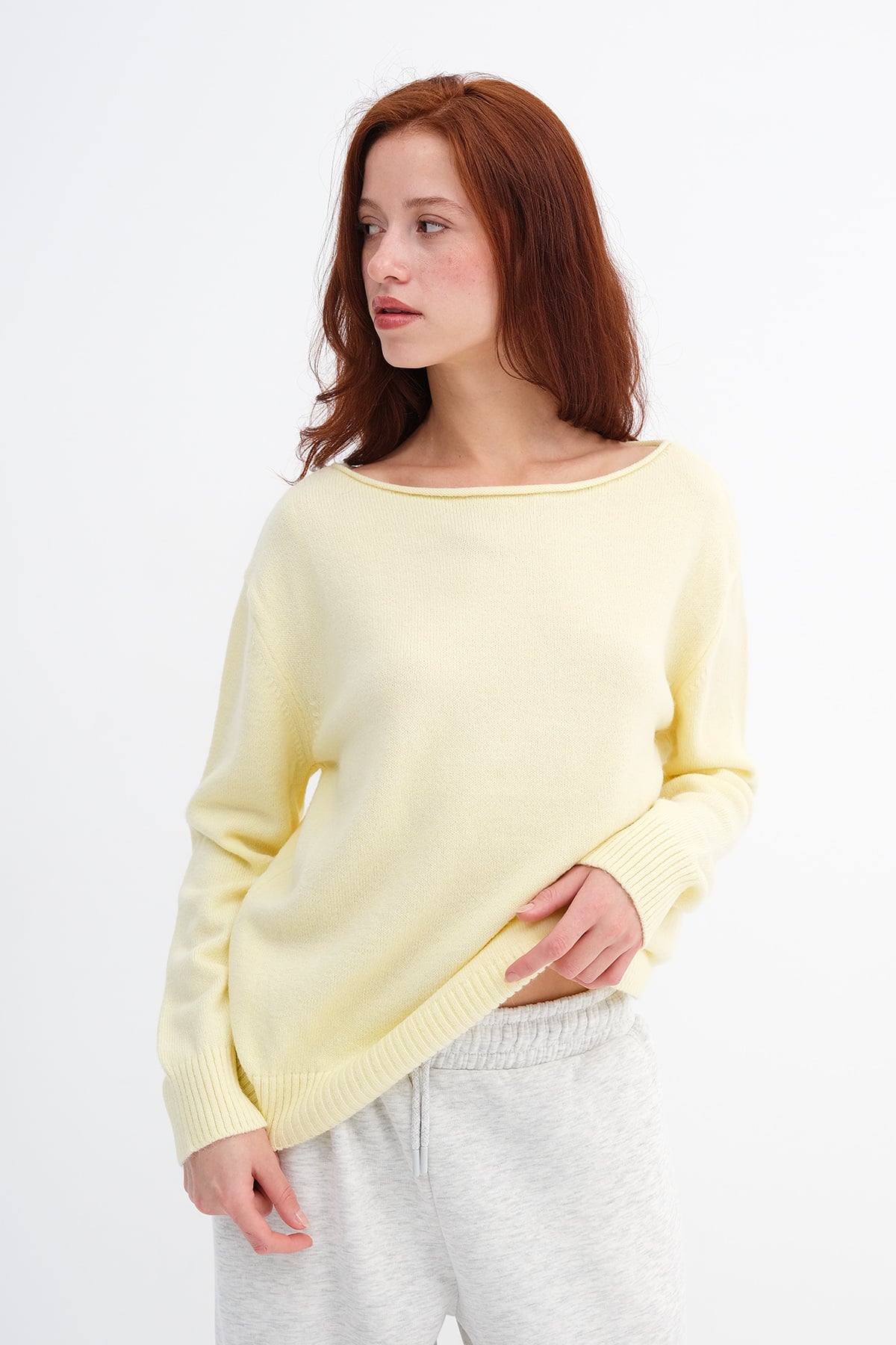 Light-Yellow_Boat-Neck-Knit-Sweater-addax