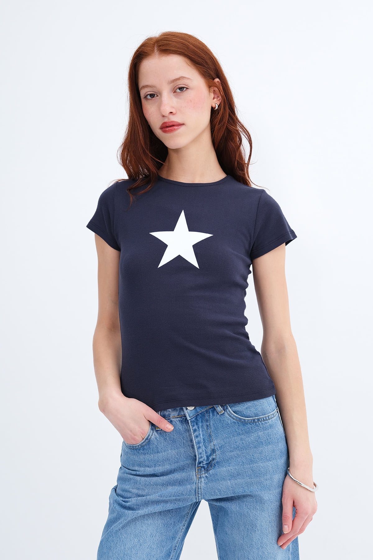 Night-Blue_Yıldız-Baskılı-T-shirt-P1828-addax