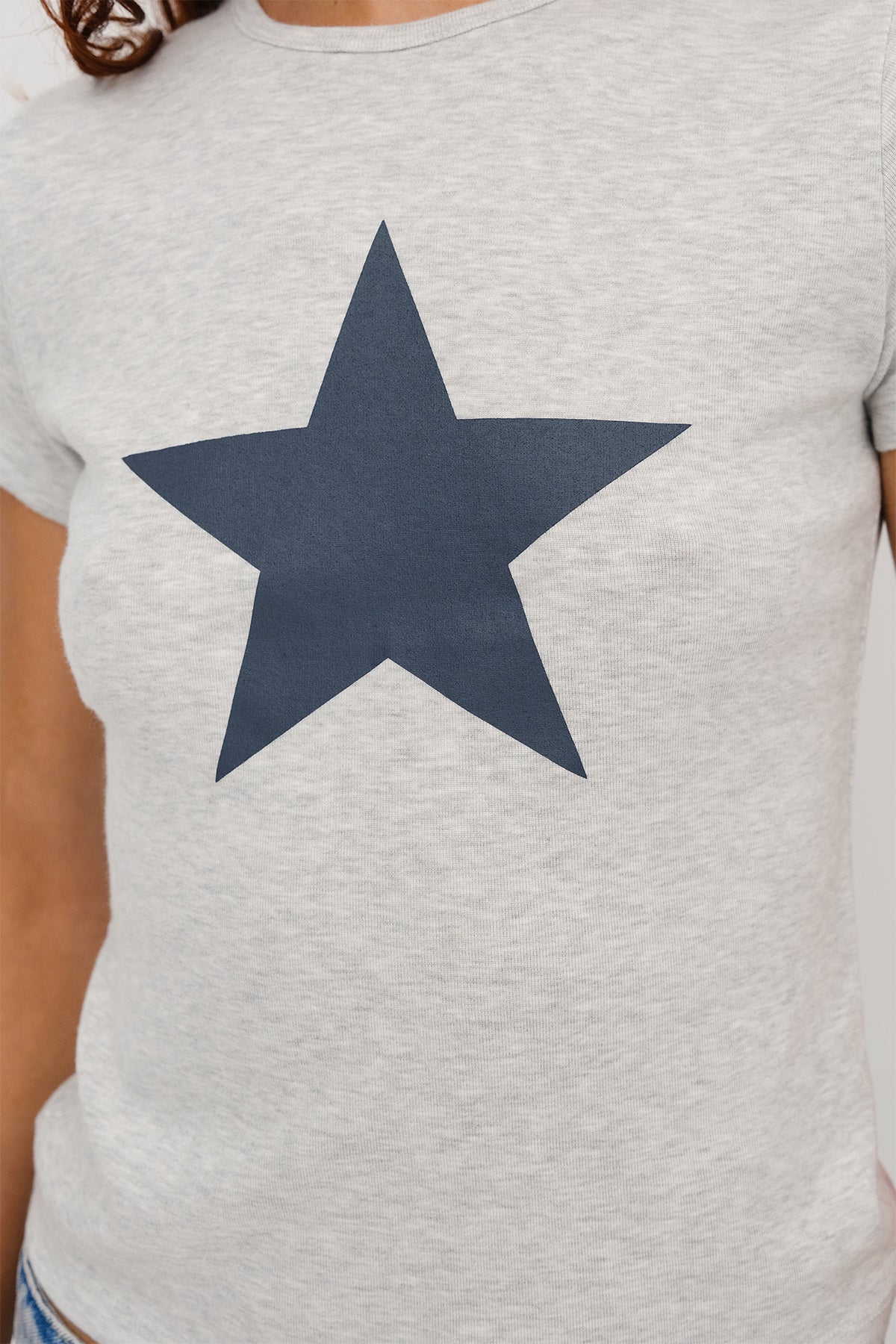 Snow-Melange_Star-Print-T-shirt-addax