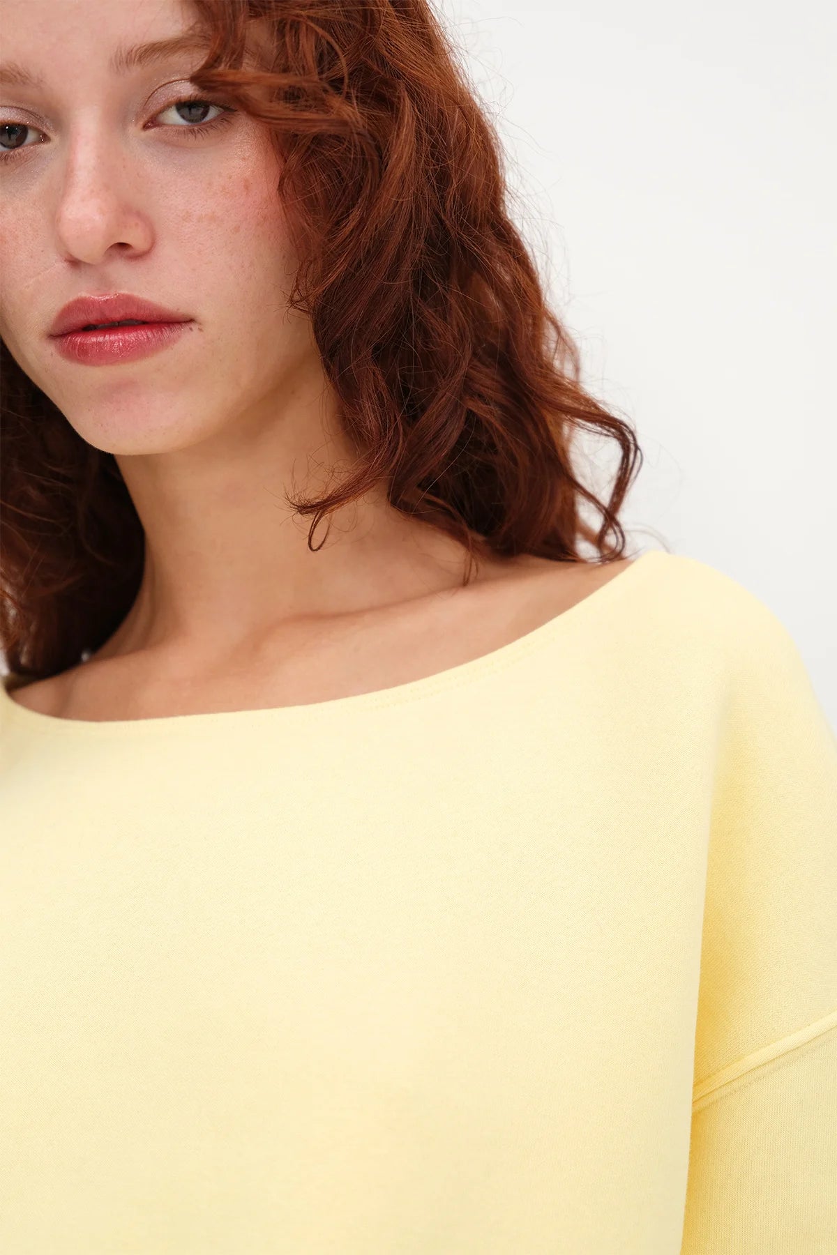 Light-Yellow_Boat-Neck-Fleece-Lined-Sweatshirt-addax