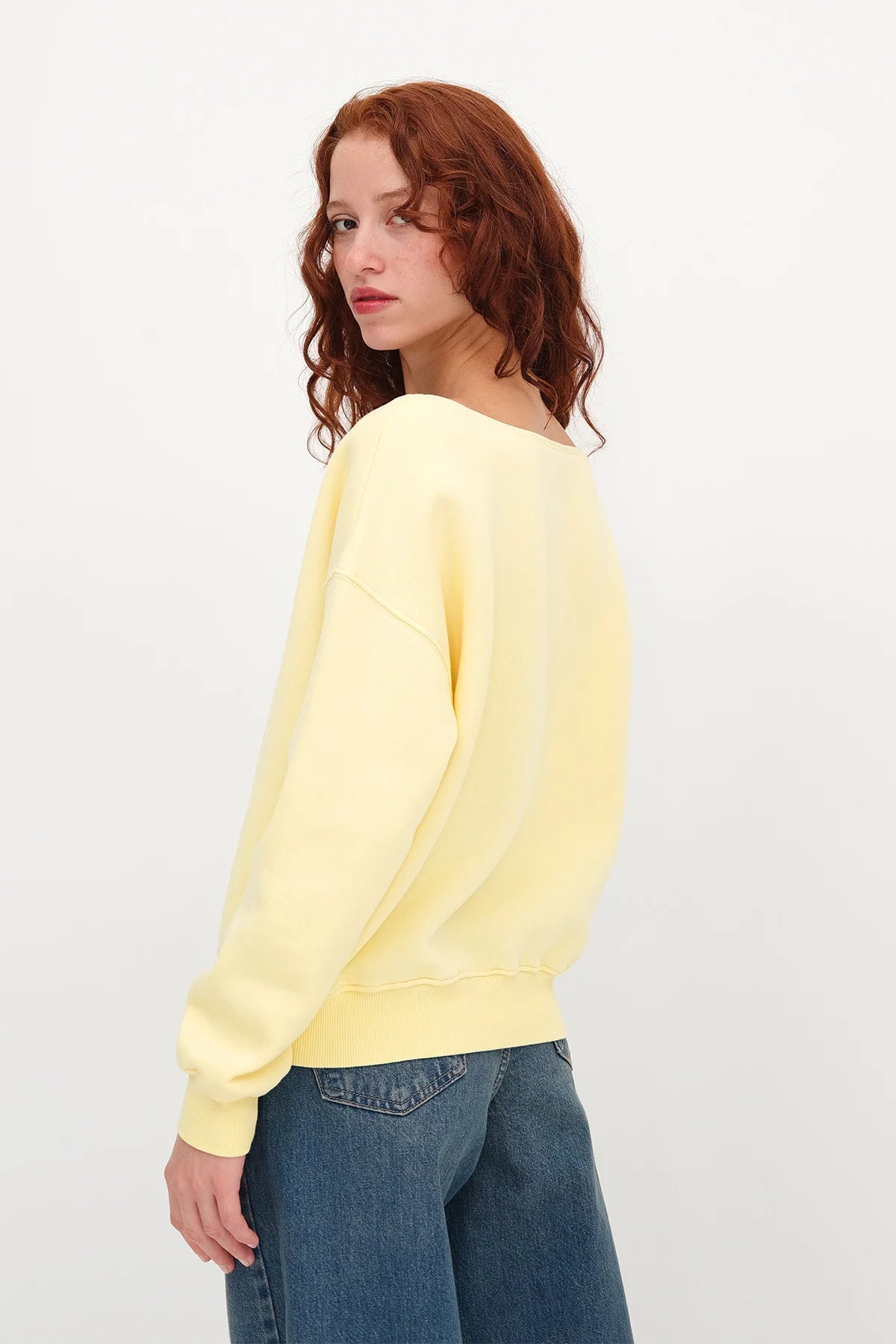 Light-Yellow_Boat-Neck-Fleece-Lined-Sweatshirt-addax
