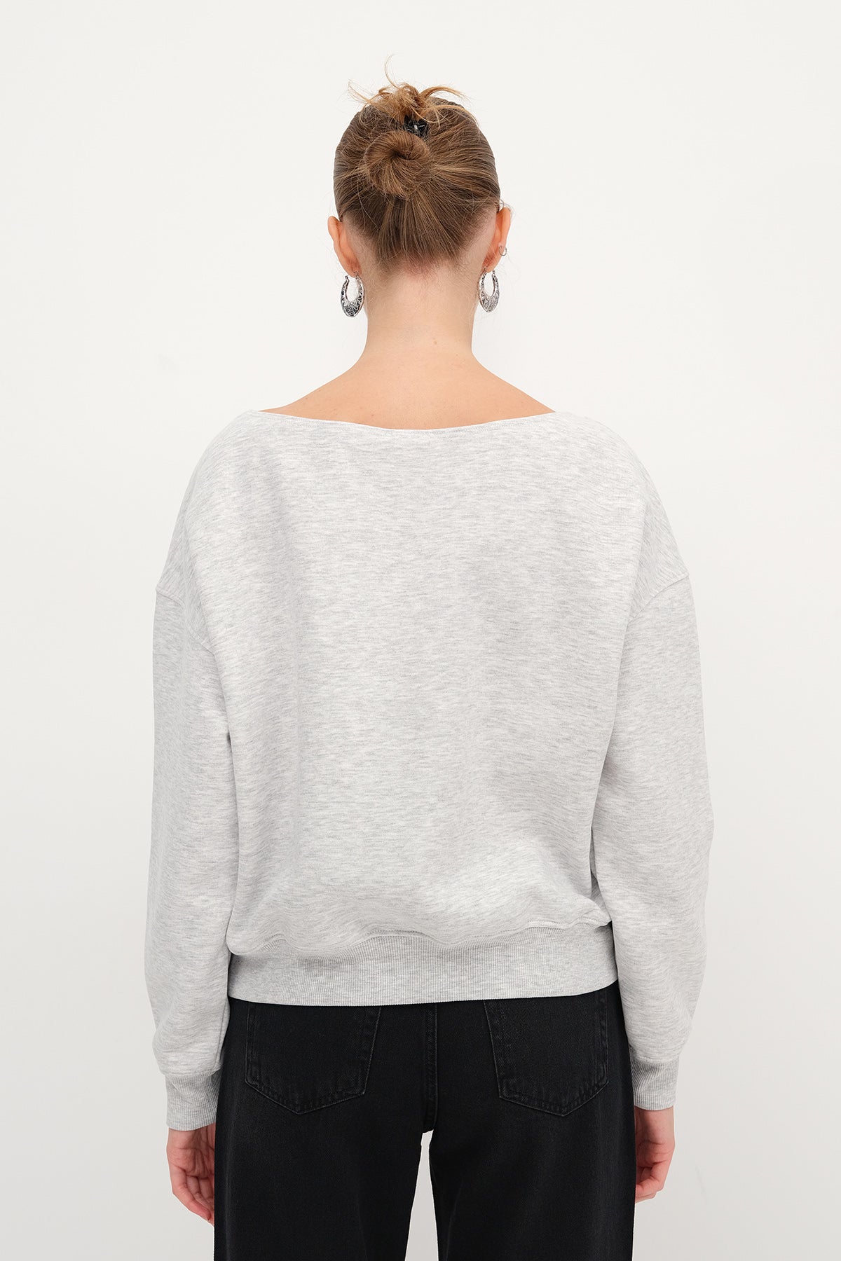 Snow-Melange_Boat-Neck-Fleece-Lined-Sweatshirt-addax