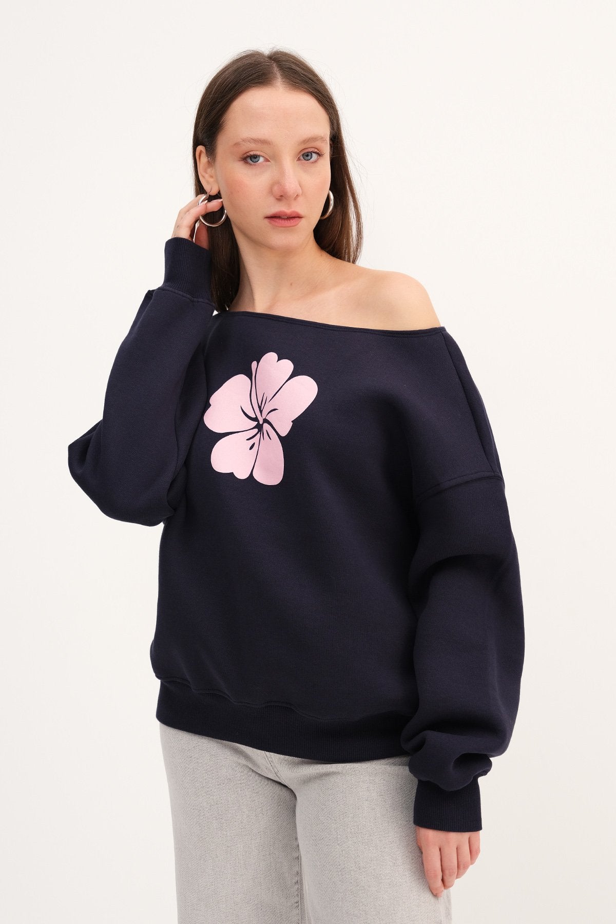 Night-Blue_Floral-Printed-Fleece-Lined-Sweatshirt-addax