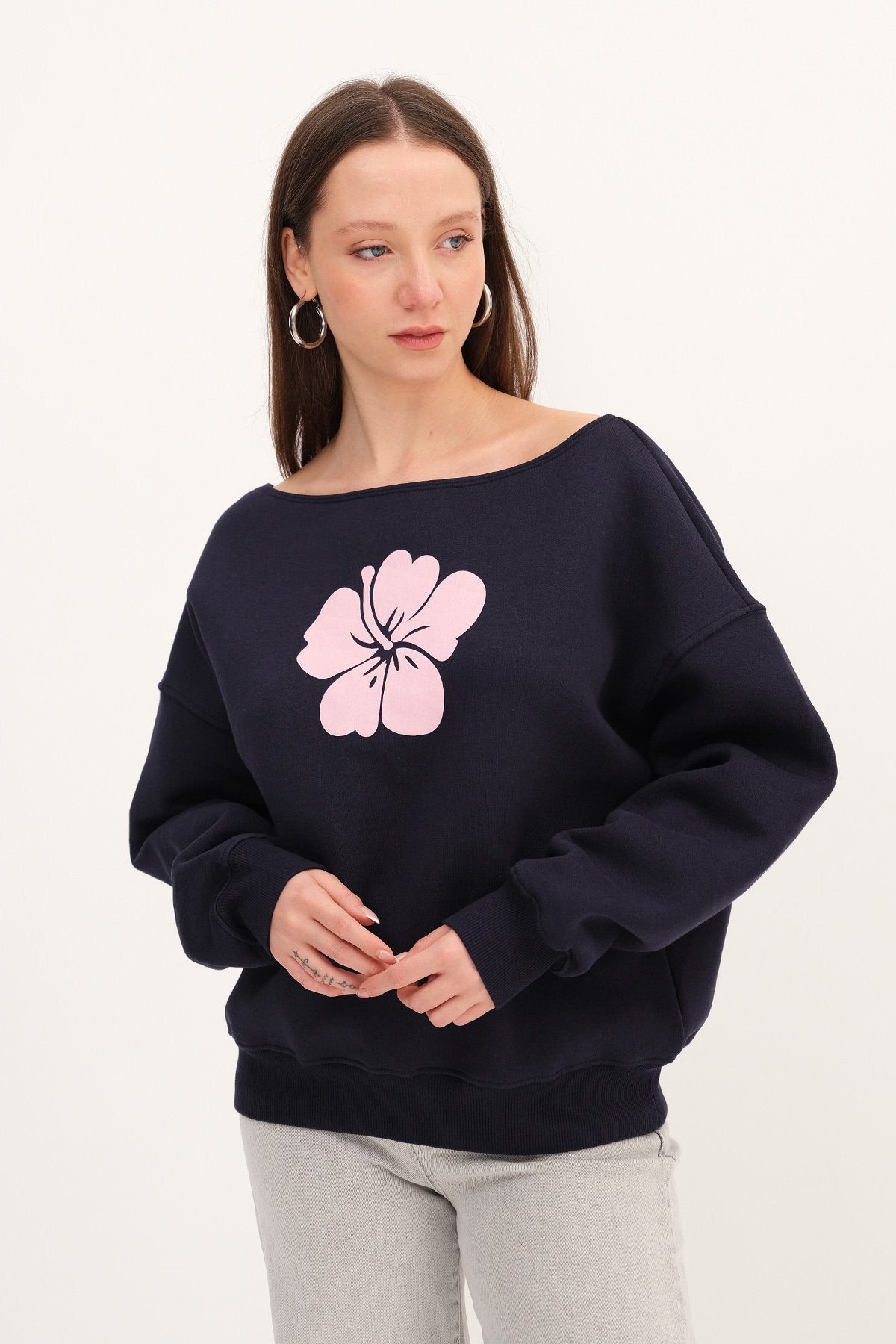 Night-Blue_Floral-Printed-Fleece-Lined-Sweatshirt-addax