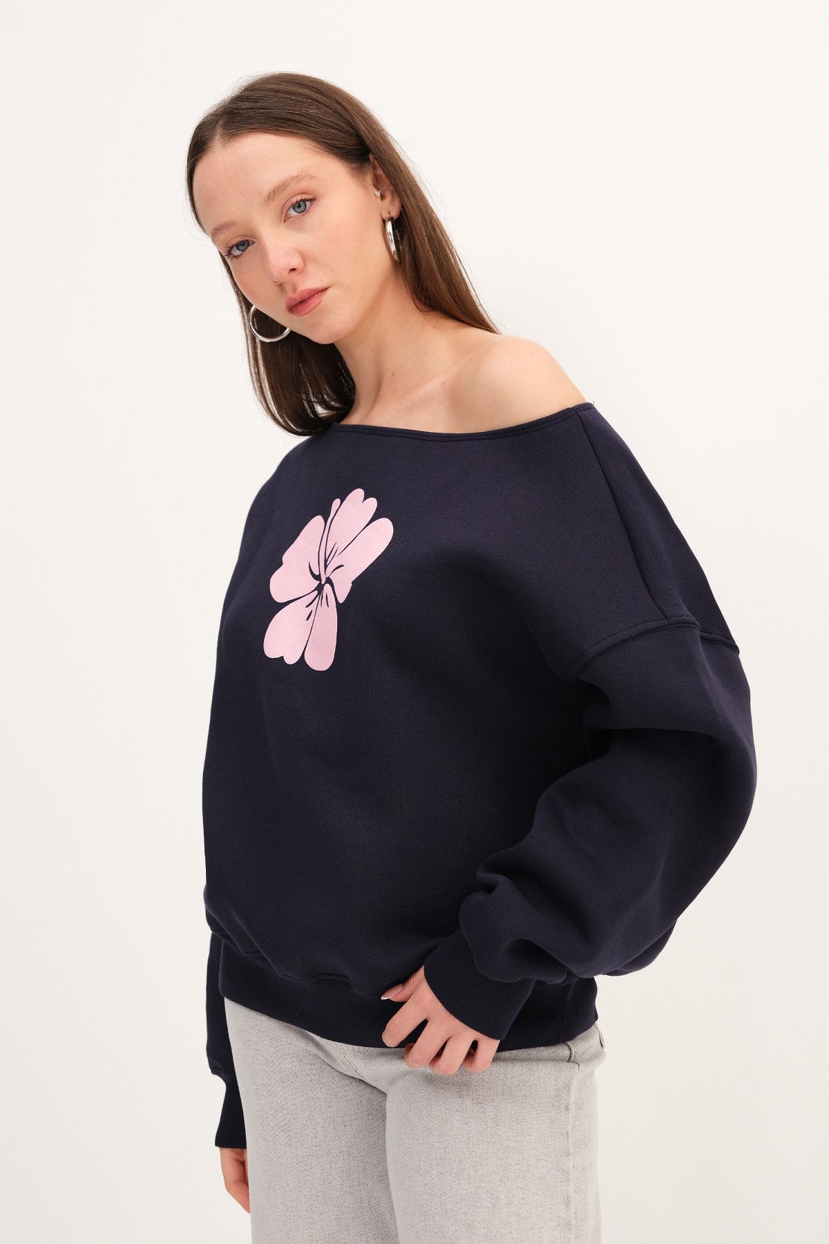 Night-Blue_Floral-Printed-Fleece-Lined-Sweatshirt-addax