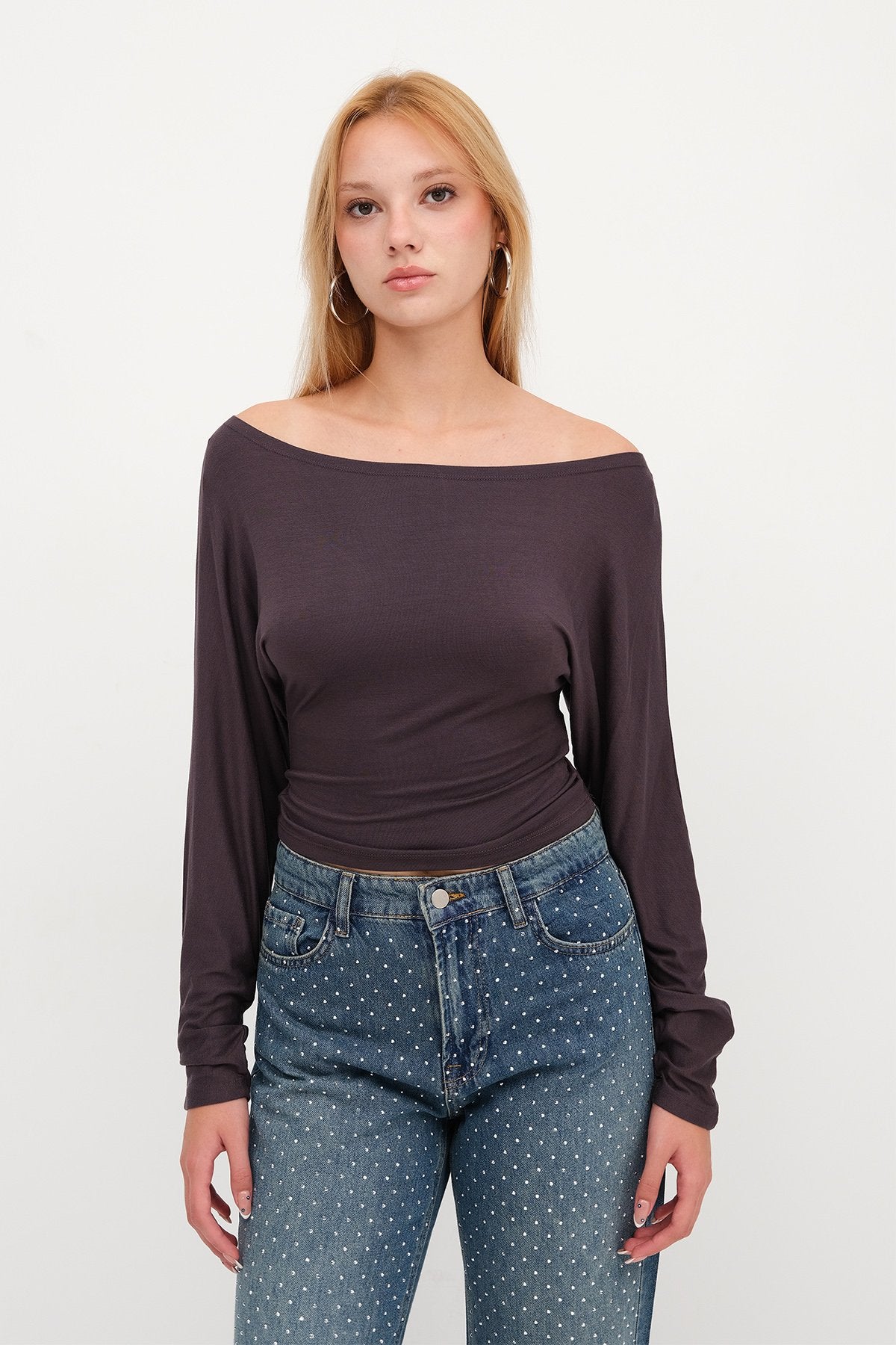 Boat Neck Long Sleeve T-Shirt