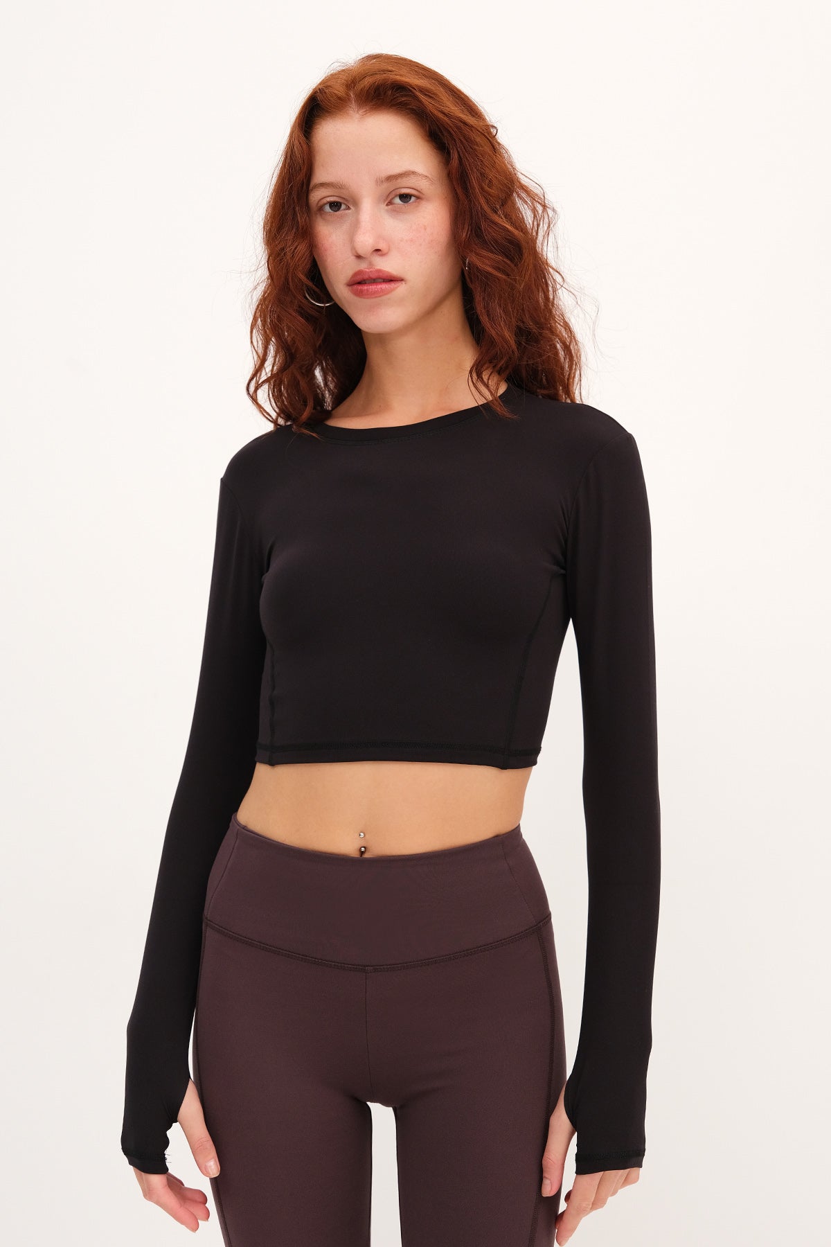 Black_Crew-Neck-Soft-Fabric-Blouse-addax