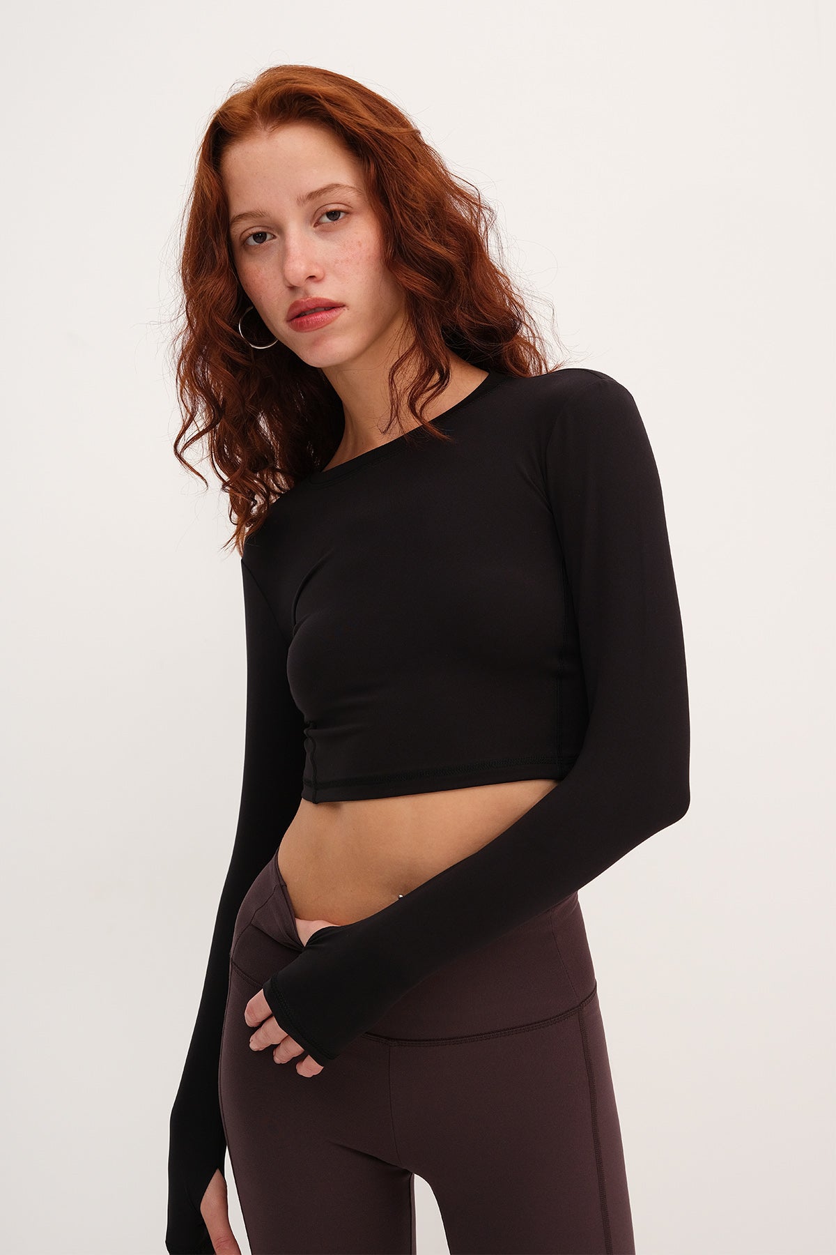 Black_Crew-Neck-Soft-Fabric-Blouse-addax
