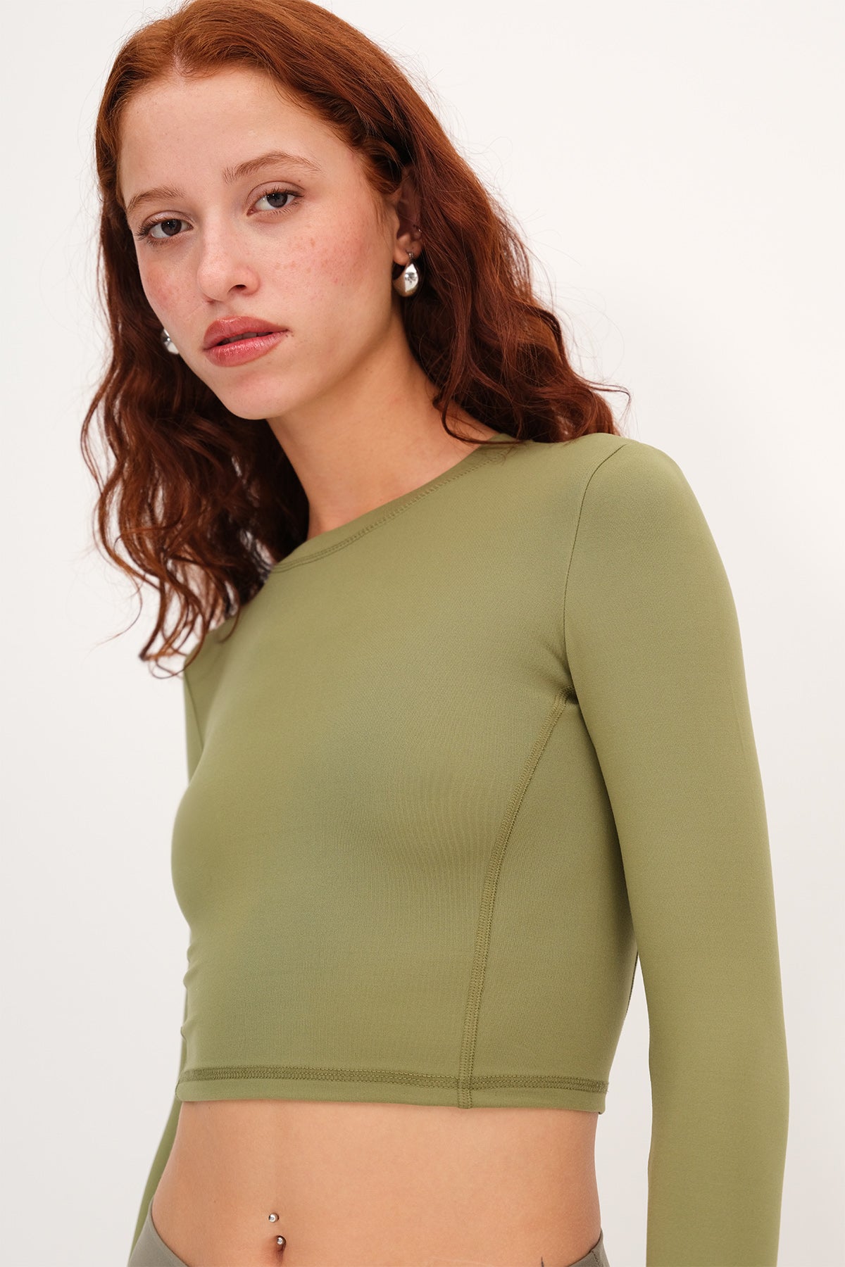 Matcha_Crew-Neck-Soft-Fabric-Blouse-addax