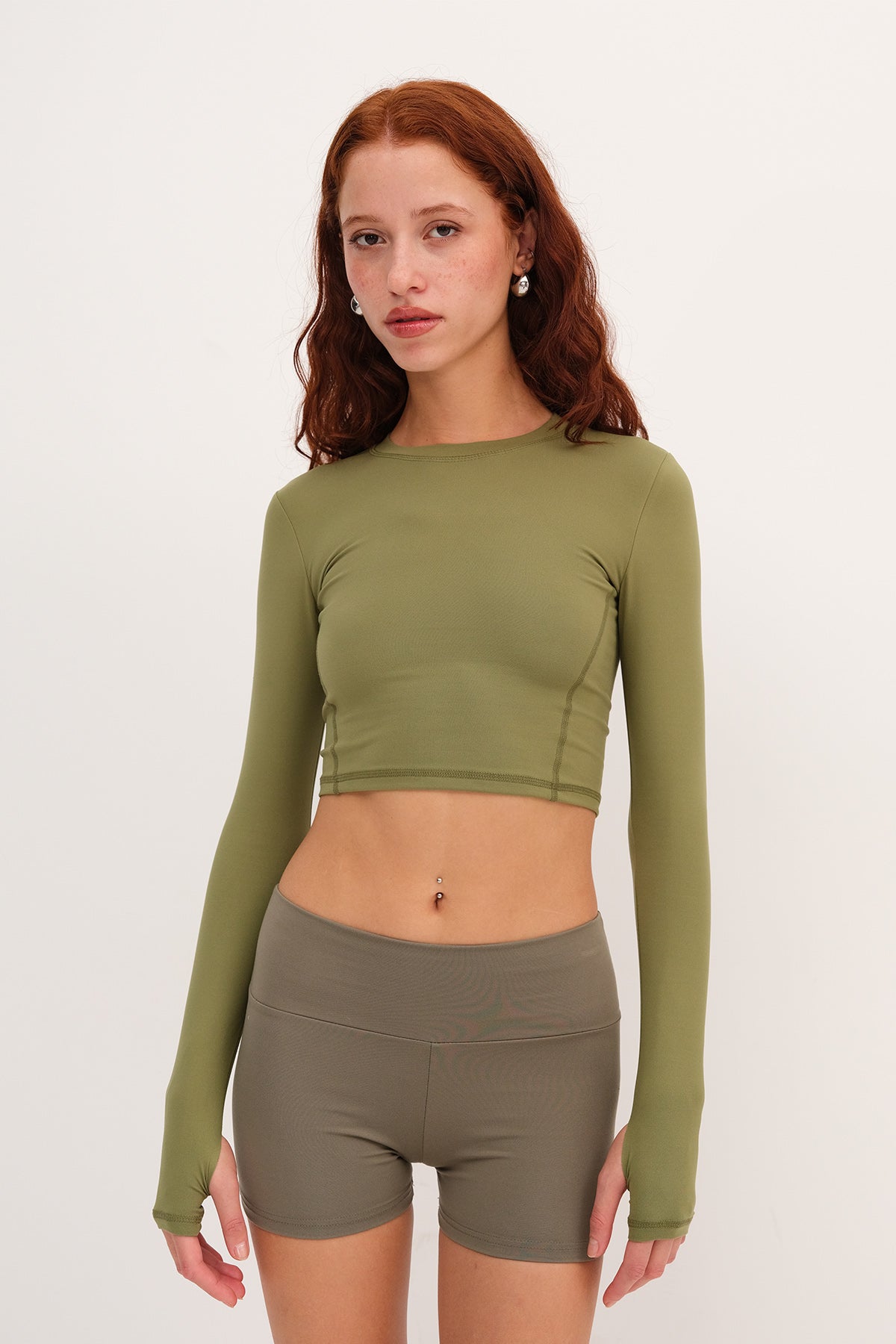 Matcha_Crew-Neck-Soft-Fabric-Blouse-addax