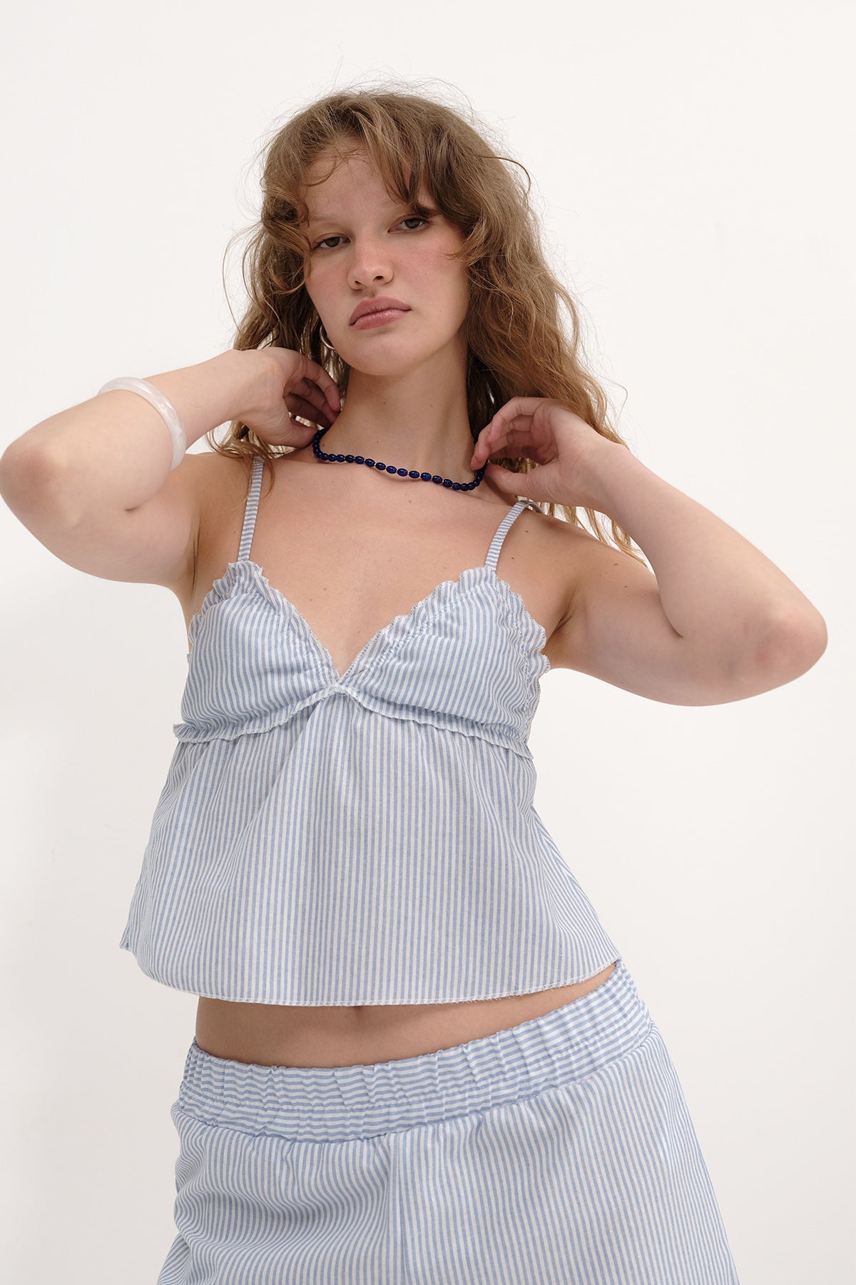 Blue_Adjustable-Strap-Striped-Blouse-addax