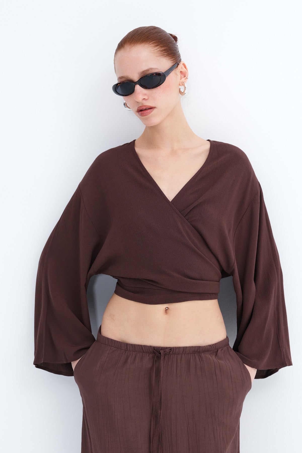 Bitter-Coffee_Tie-Front-Blouse-addax