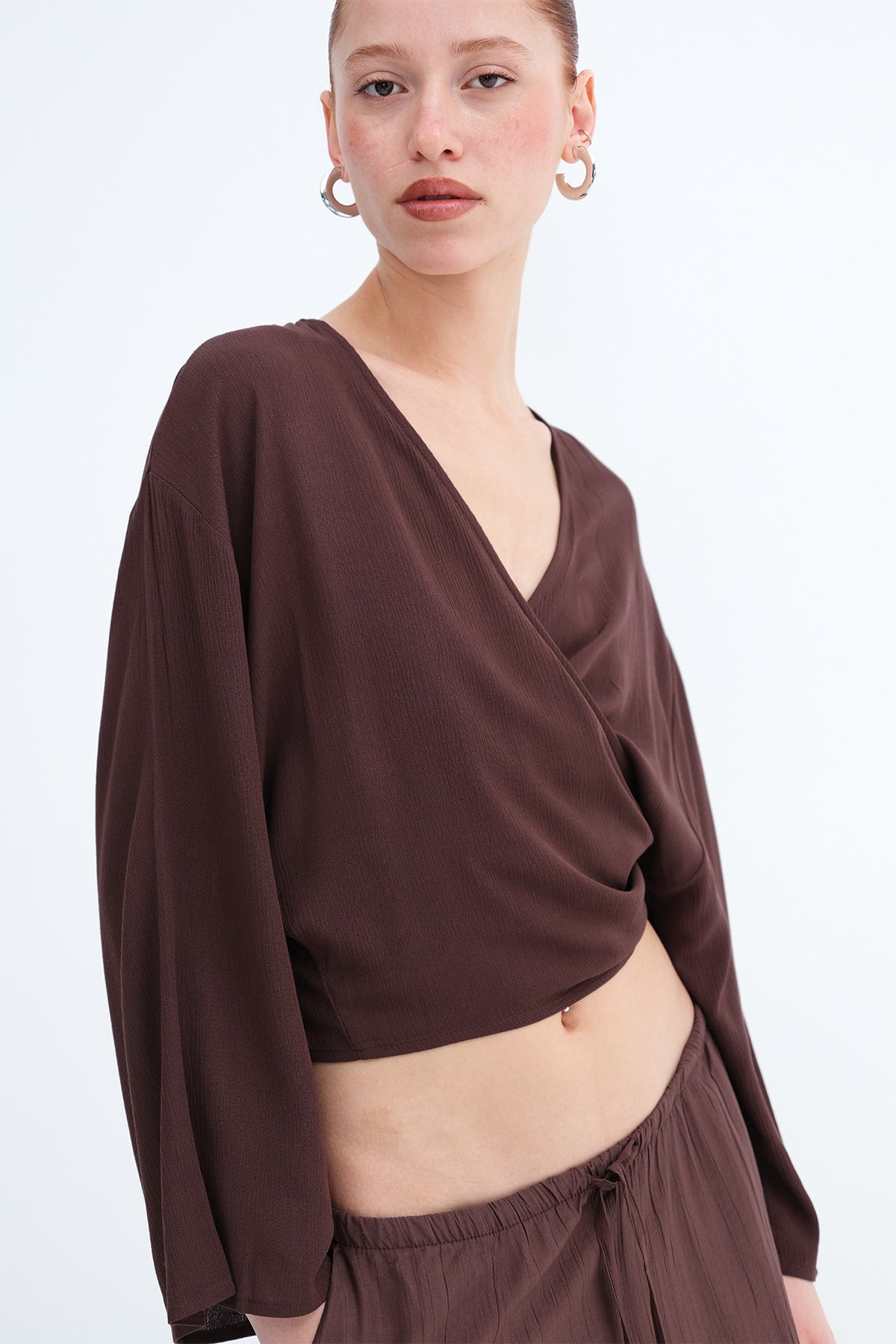 Bitter-Coffee_Tie-Front-Blouse-addax