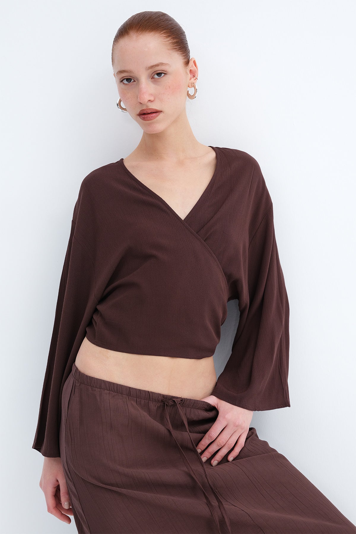 Bitter-Coffee_Tie-Front-Blouse-addax