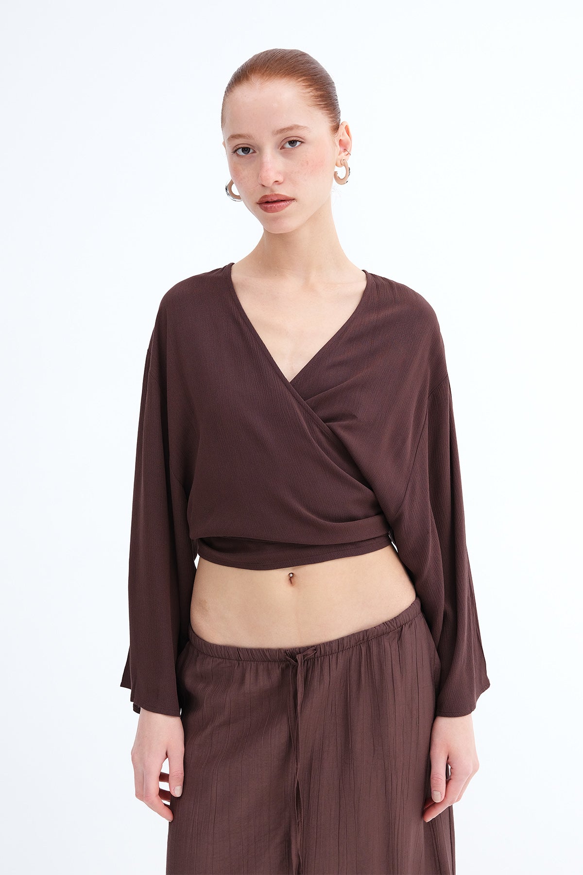 Bitter-Coffee_Tie-Front-Blouse-addax
