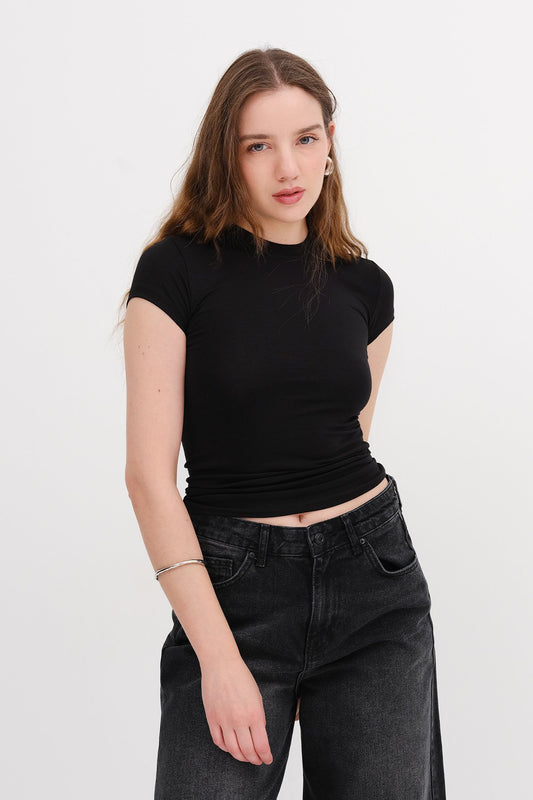 Black_Crew-Neck-Modal-Basic-T-shirt-addax