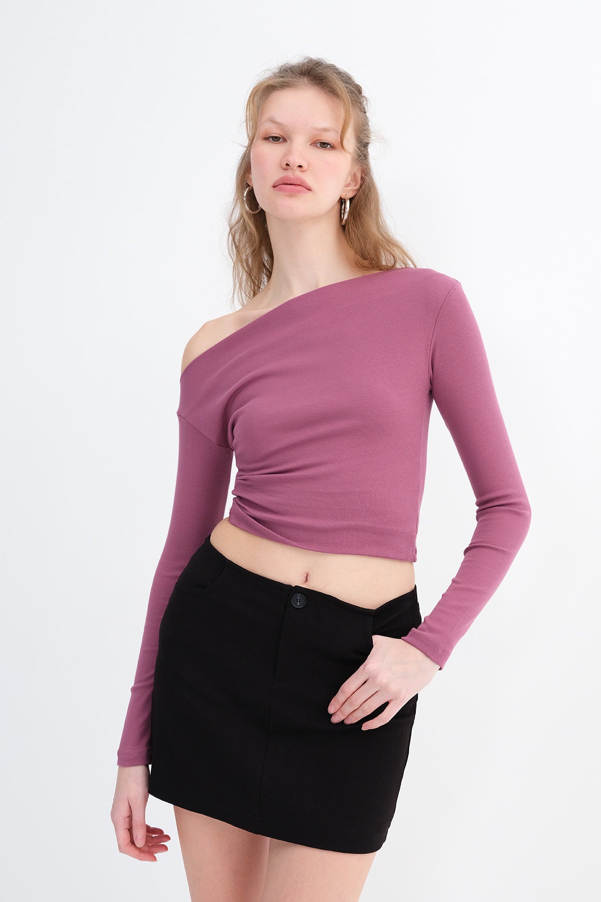 Light-Purple_Boat-Neck-Modal-Blouse-addax