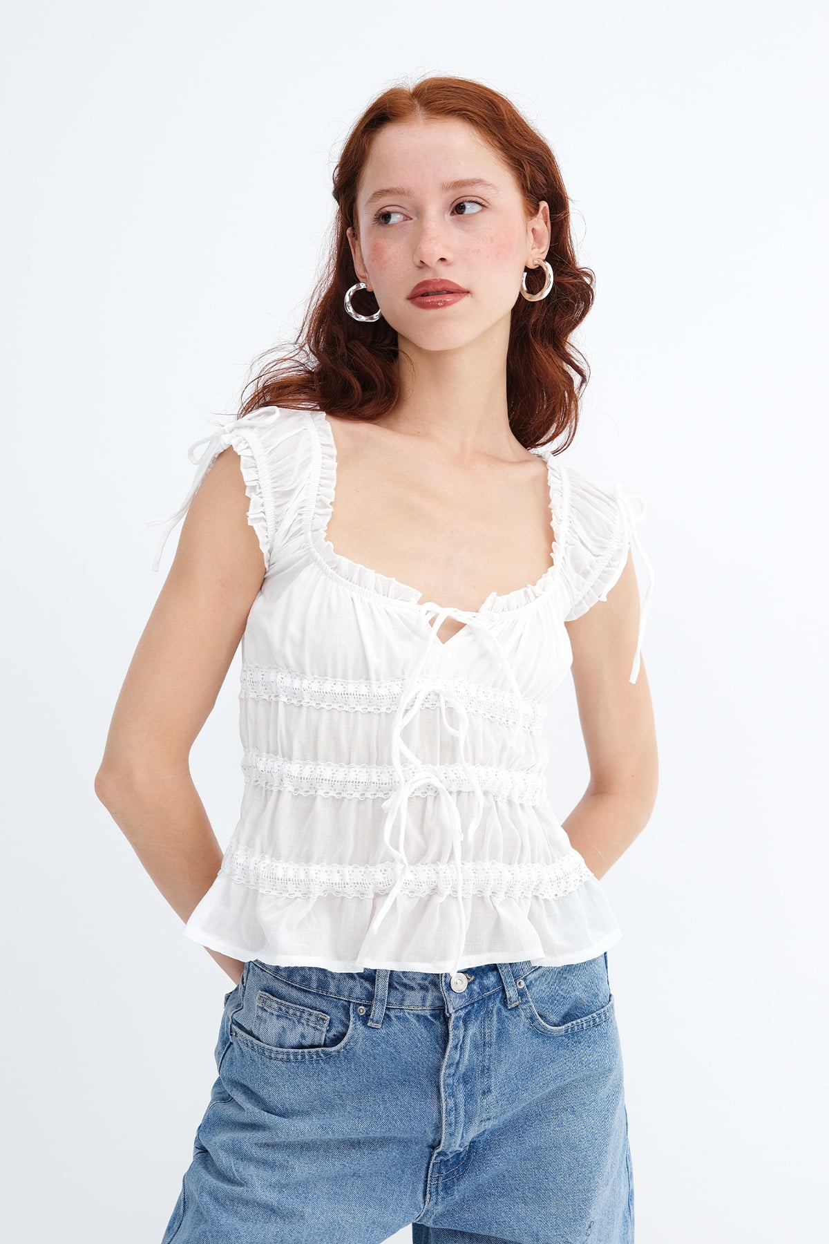 Blouse with Tie Detail