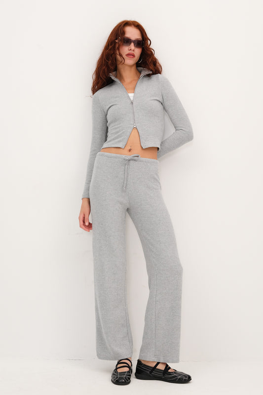 Grey-Melange_Elastic-Waist-Sweatpants-addax