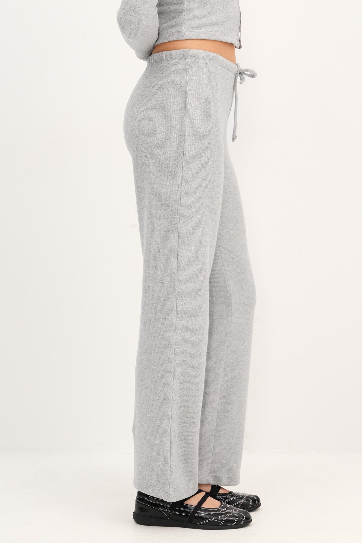 Grey-Melange_Elastic-Waist-Sweatpants-addax