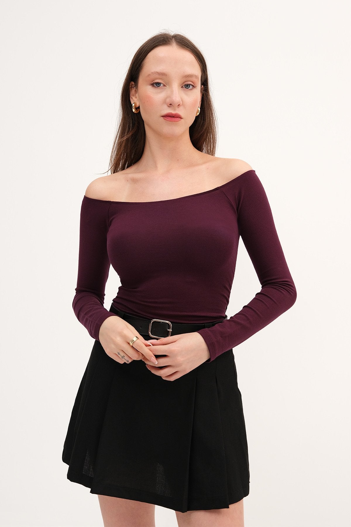 Gardenia_Boat-Neck-Ruched-Blouse-addax