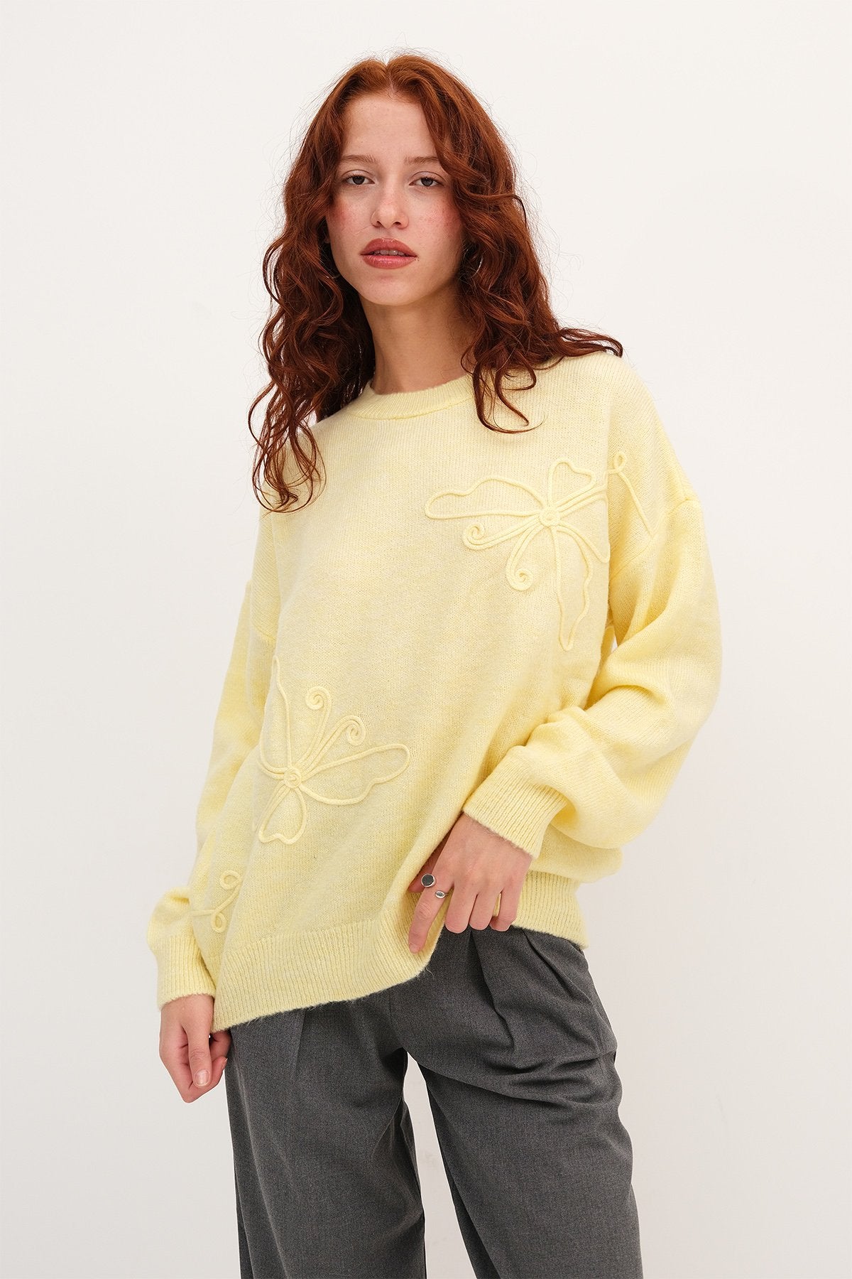 Yellow_Crew-Neck-Knit-Sweater-addax
