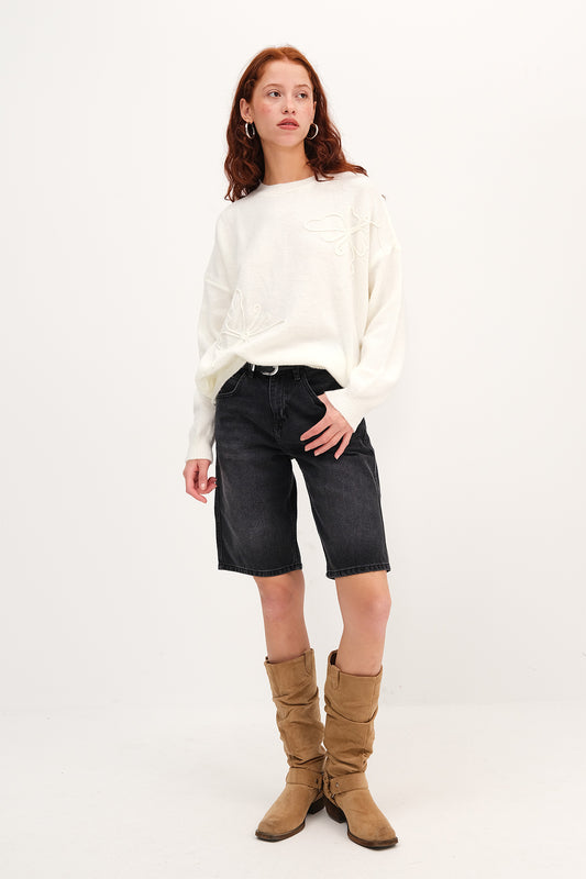 Ecru_Crew-Neck-Knit-Sweater-addax