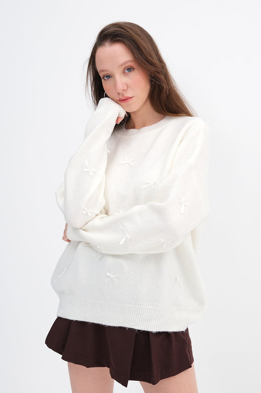 Ecru_Bow-Knit-Sweater-addax