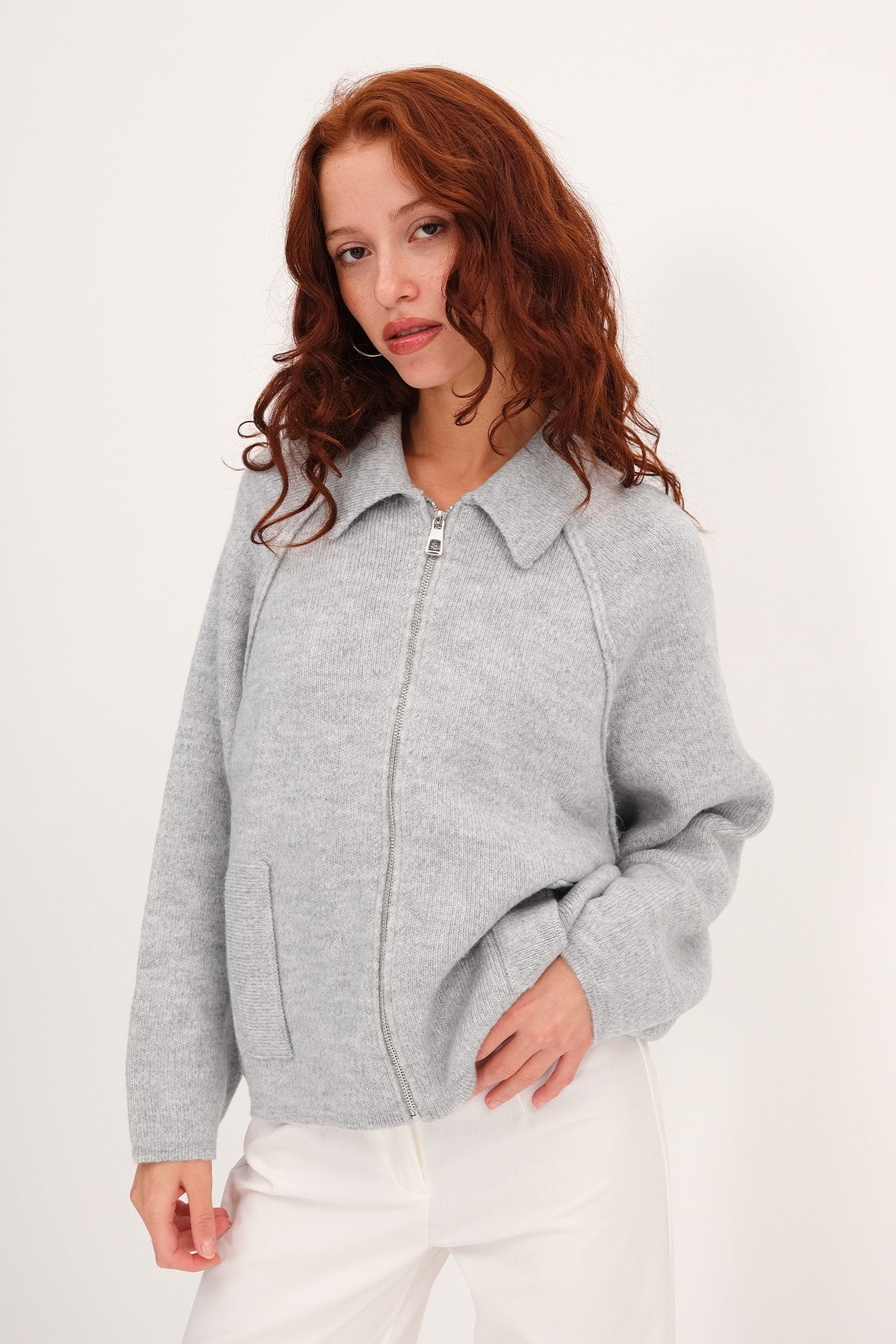 Light-Grey_Polo-Neck-Zip-Up-Knit-Cardigan-addax