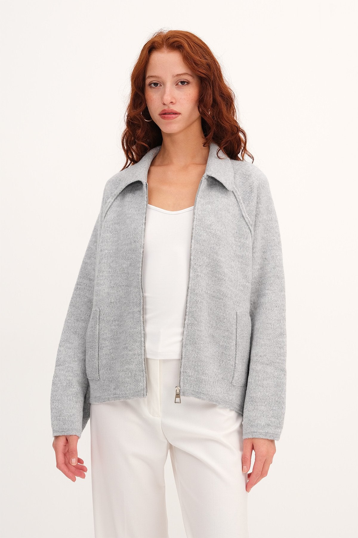 Light-Grey_Polo-Neck-Zip-Up-Knit-Cardigan-addax
