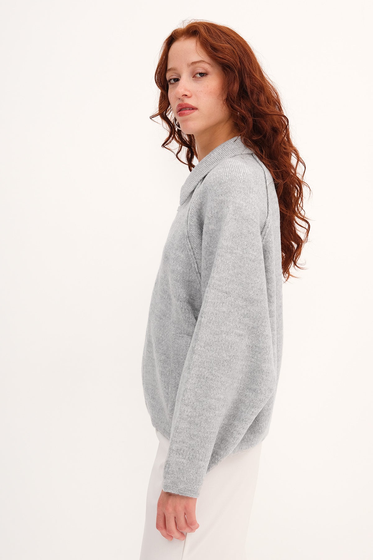 Light-Grey_Polo-Neck-Zip-Up-Knit-Cardigan-addax