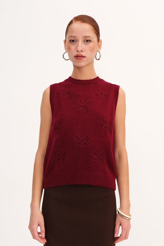 Burgundy_Crew-Neck-Patterned-Sweater-Vest-addax