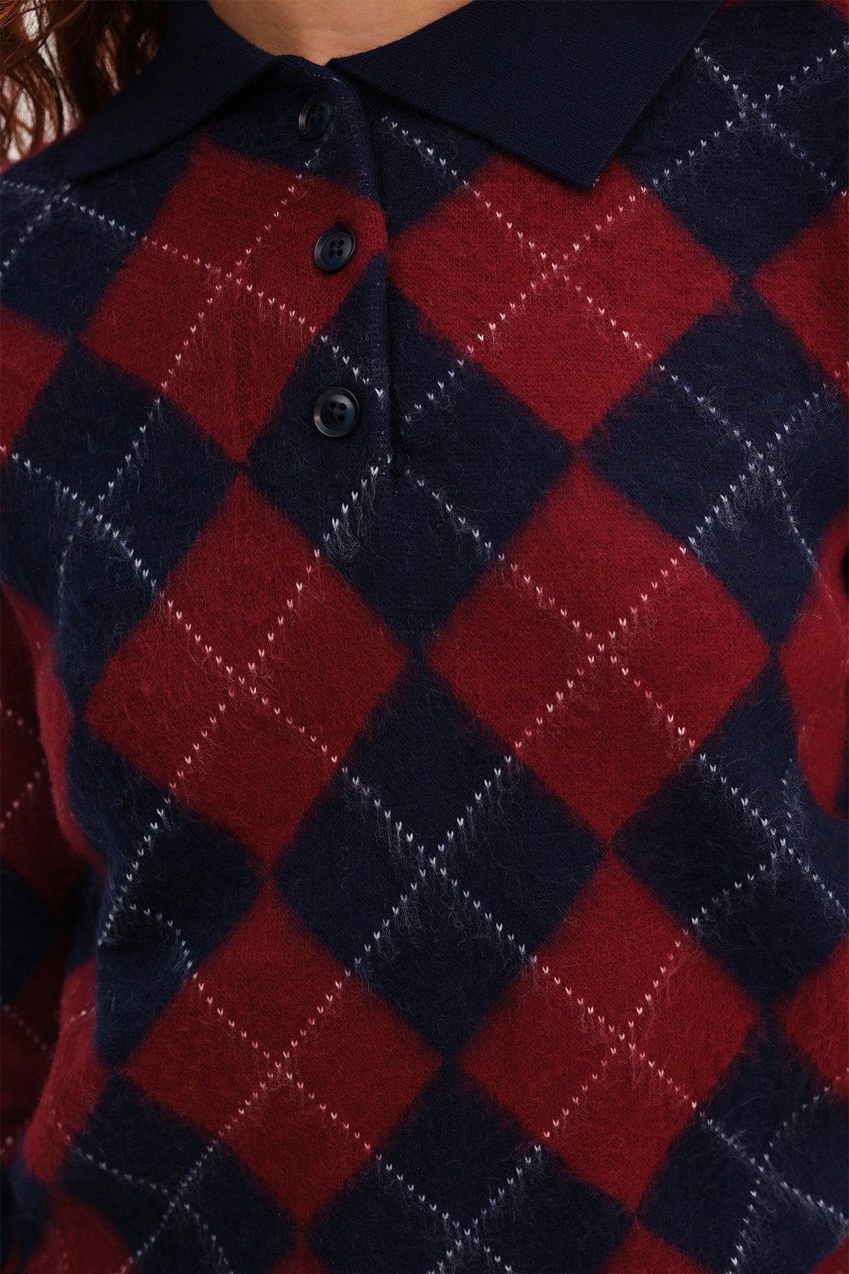 Night-Blue_Polo-Neck-Argyle-Knit- Sweater-addax