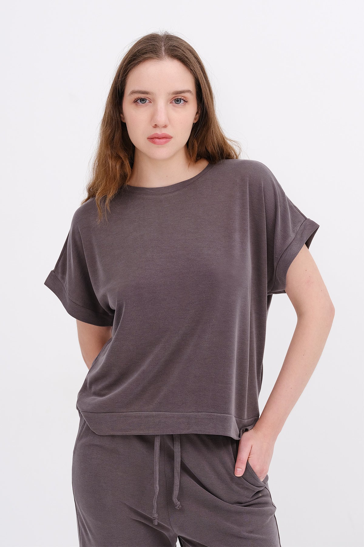 Brown_Crew-Neck-Top-Bottom-Two-Piece-Set-addax