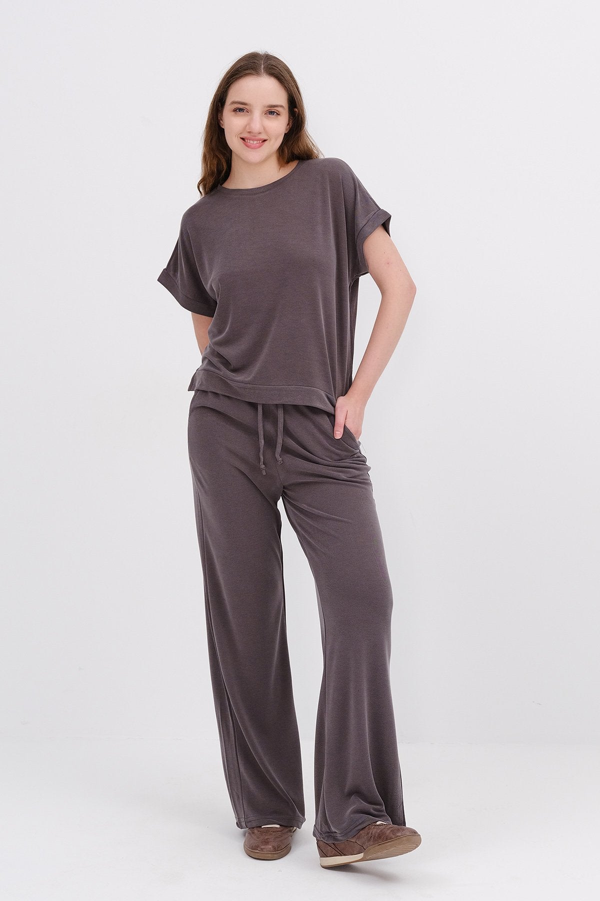 Brown_Crew-Neck-Top-Bottom-Two-Piece-Set-addax