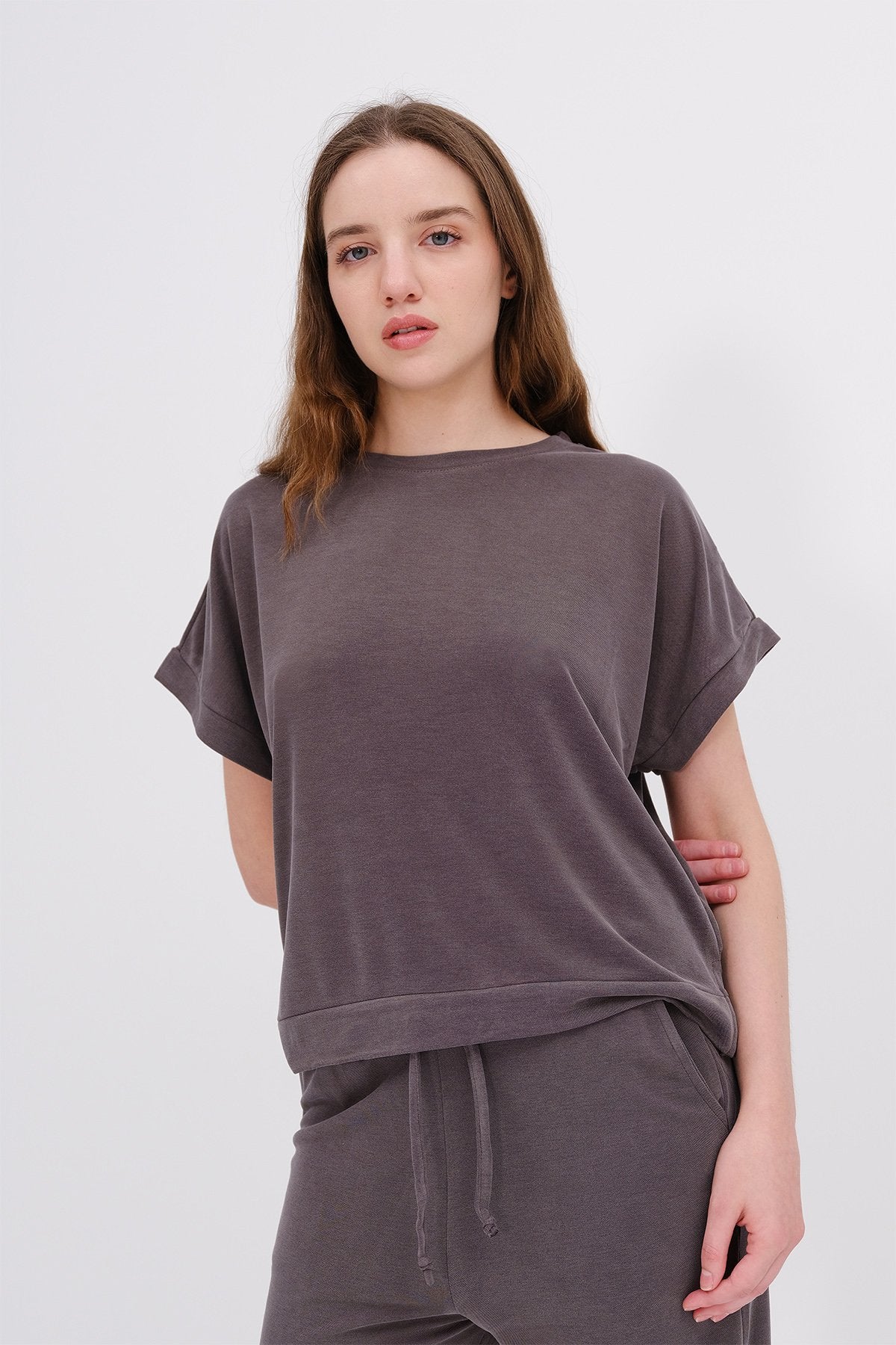 Brown_Crew-Neck-Top-Bottom-Two-Piece-Set-addax