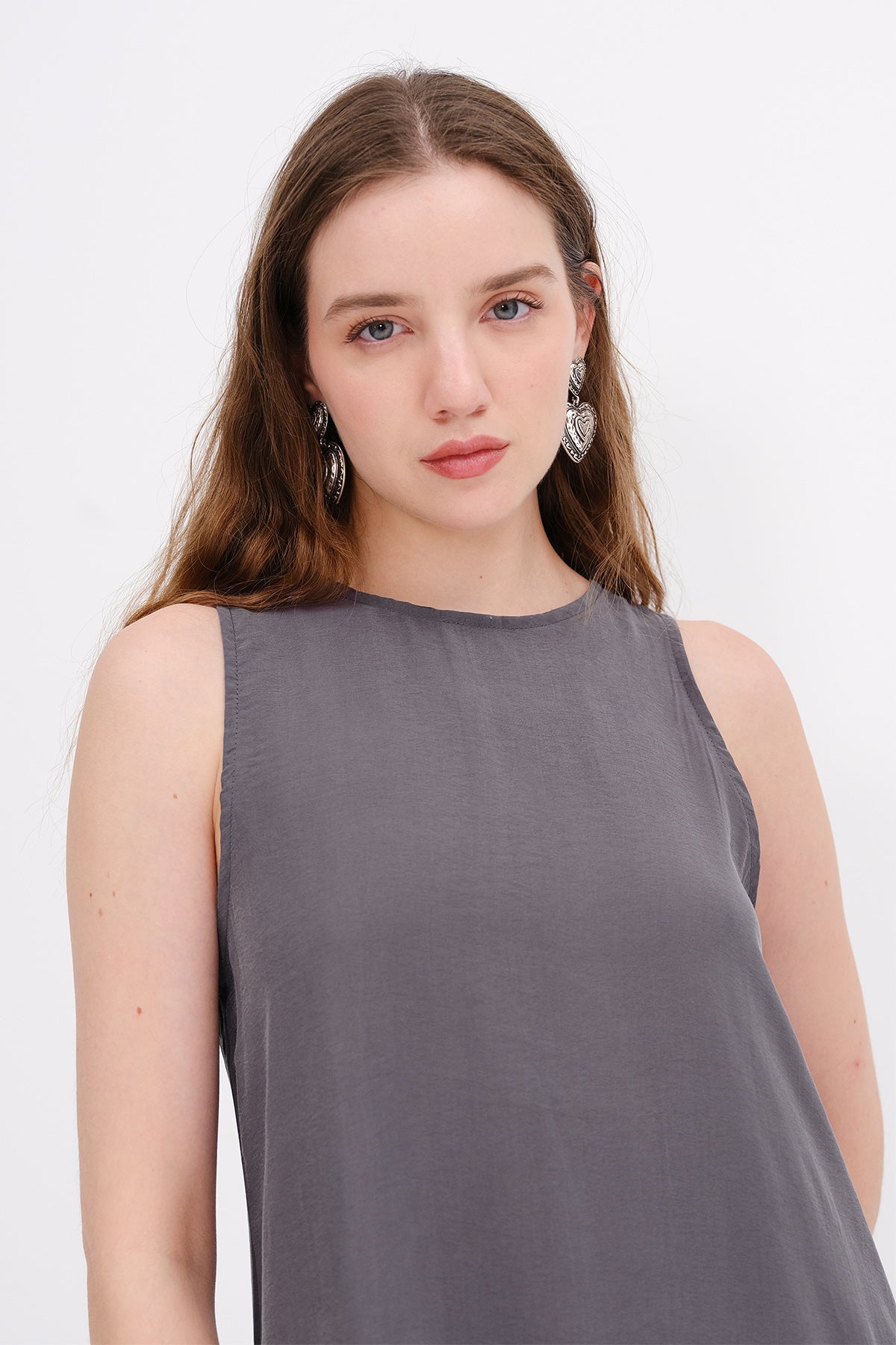 Lead-Grey_Crew-Neck-Long-Dress-addax